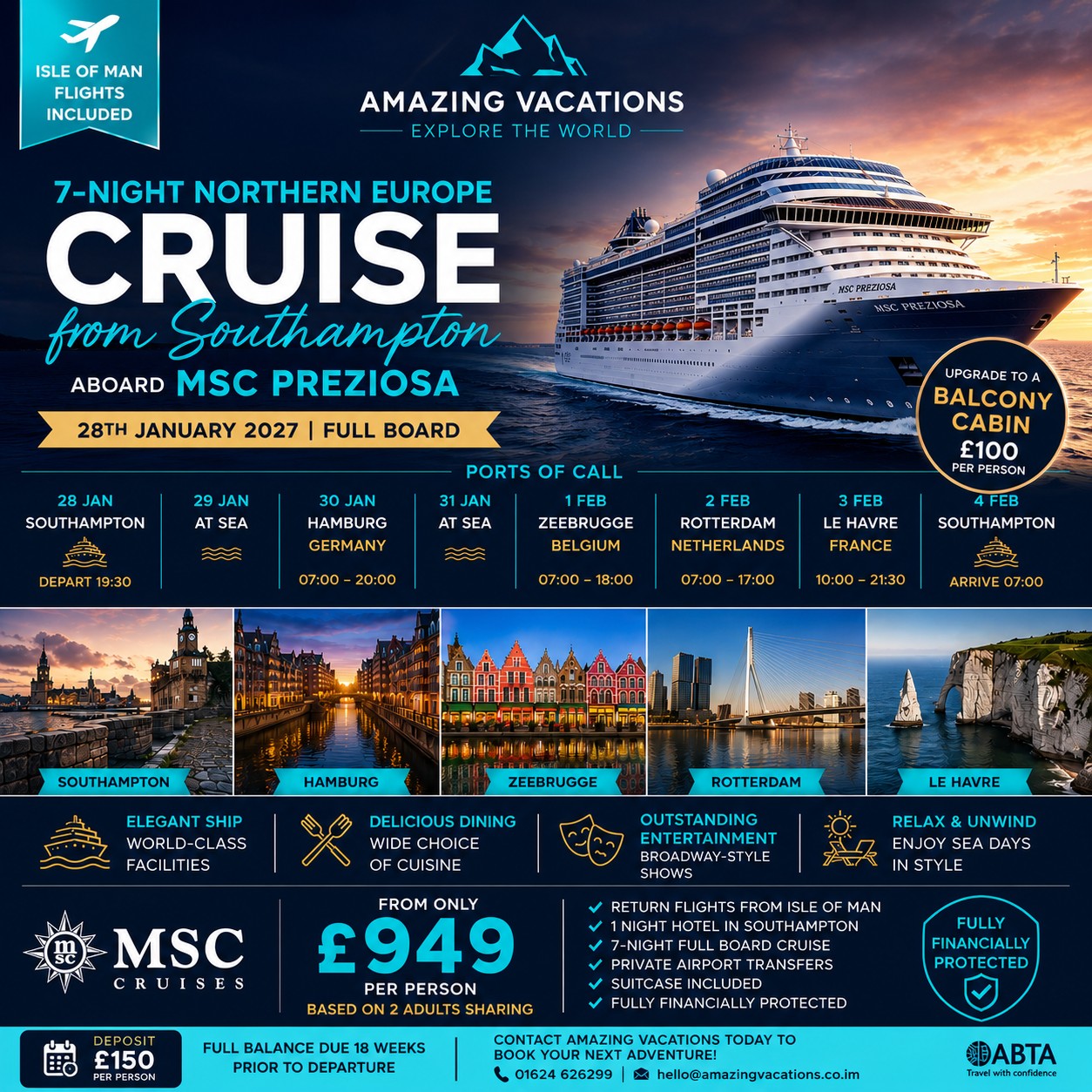 Amazing Vacations - Bespoke Cruise Specialists Facebook ad