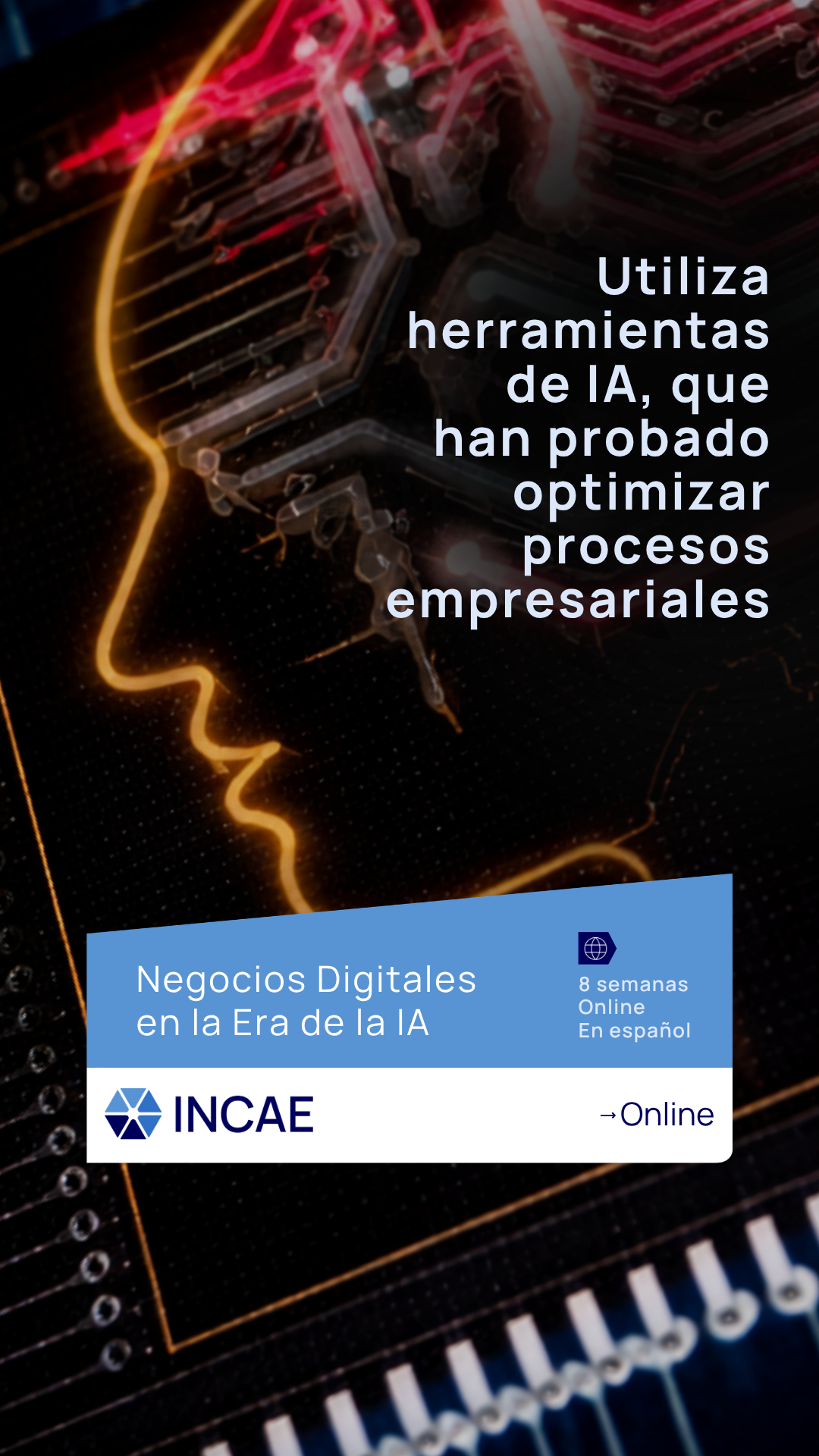 INCAE Online Facebook ad