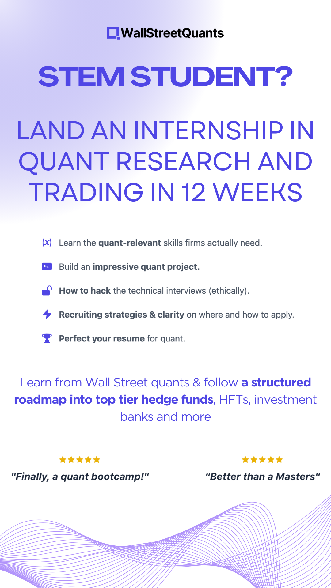 Wall Street Quants Facebook ad