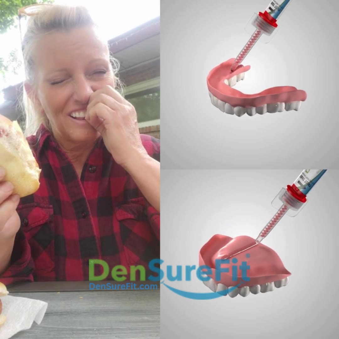 DenSureFit Facebook ad: Here's how to eliminate denture adhesive.