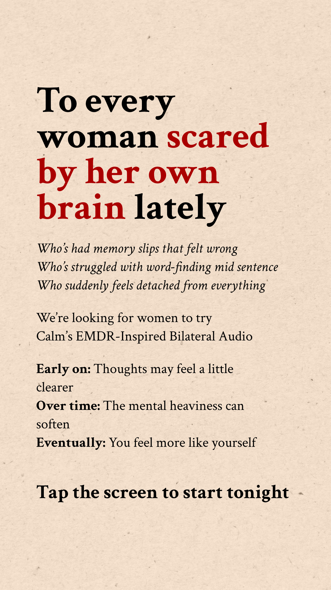 Calm Facebook ad