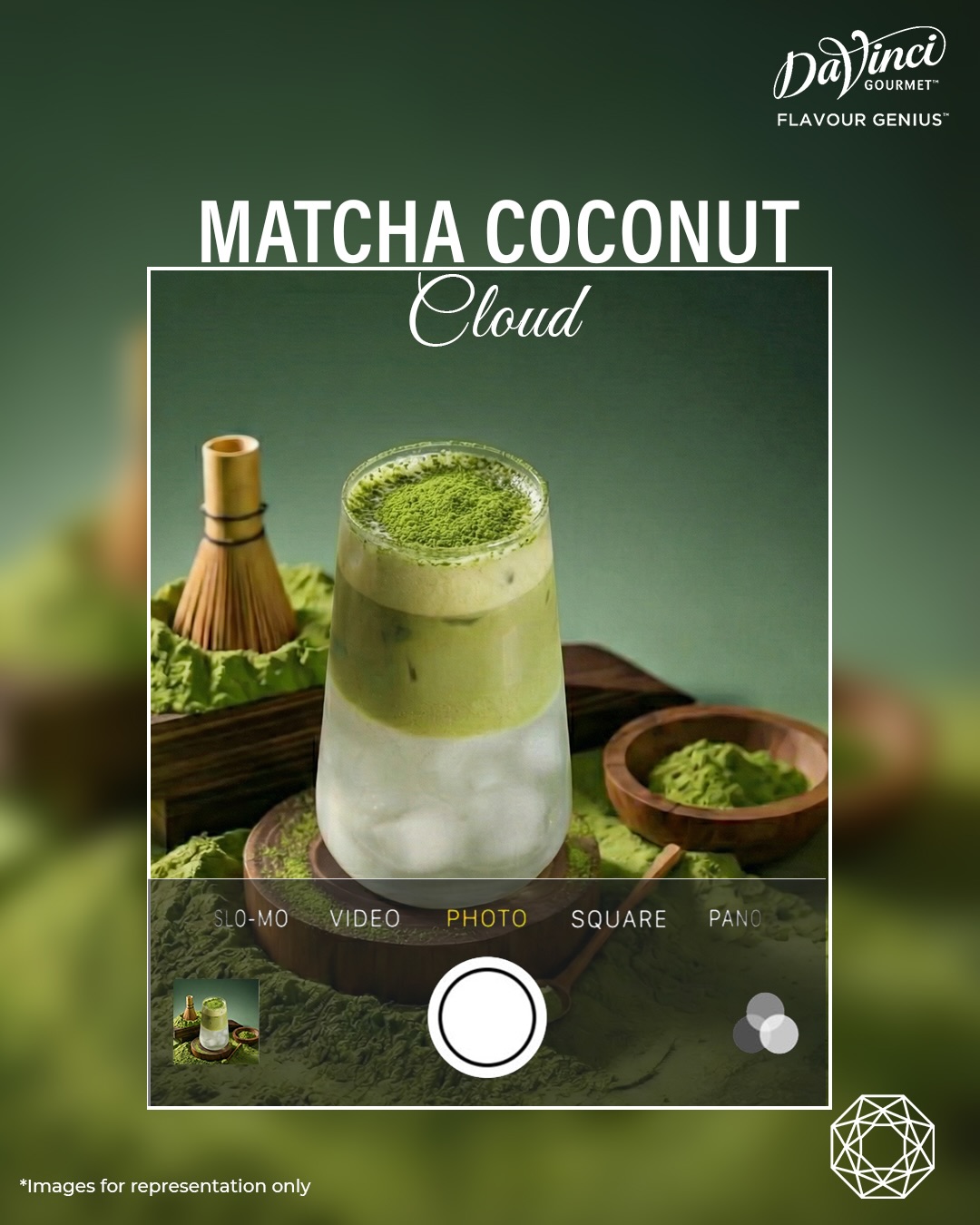 DaVinci Gourmet India Facebook ad: MATCHA COCONUT CLOUD