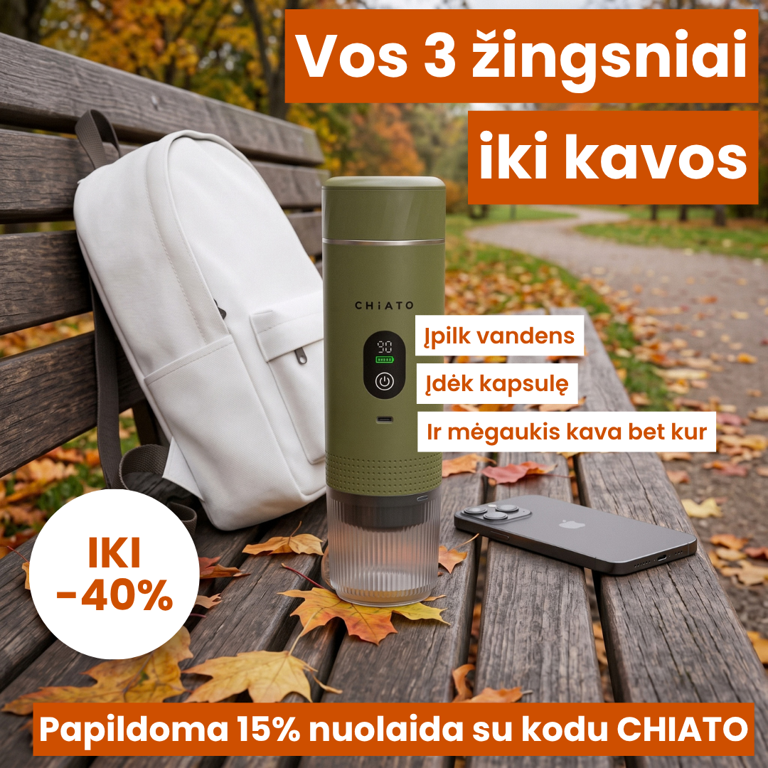 Kavos Draugas Facebook ad: Iki -40% + kodas: CHIATO