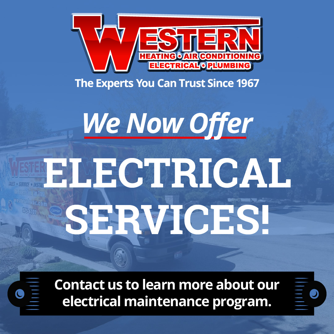 Western Heating and Air Conditioning Facebook ad: Flickering Lights? Dead Outlet?
