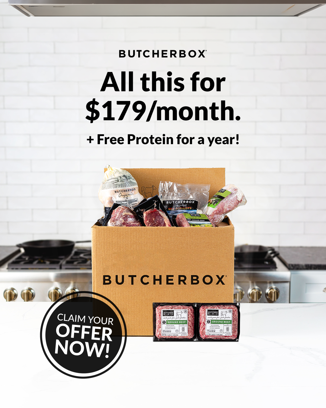 ButcherBox Facebook ad