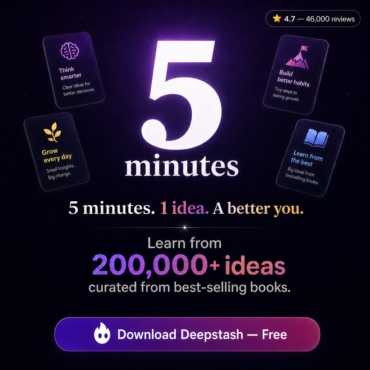 Deepstash Facebook ad