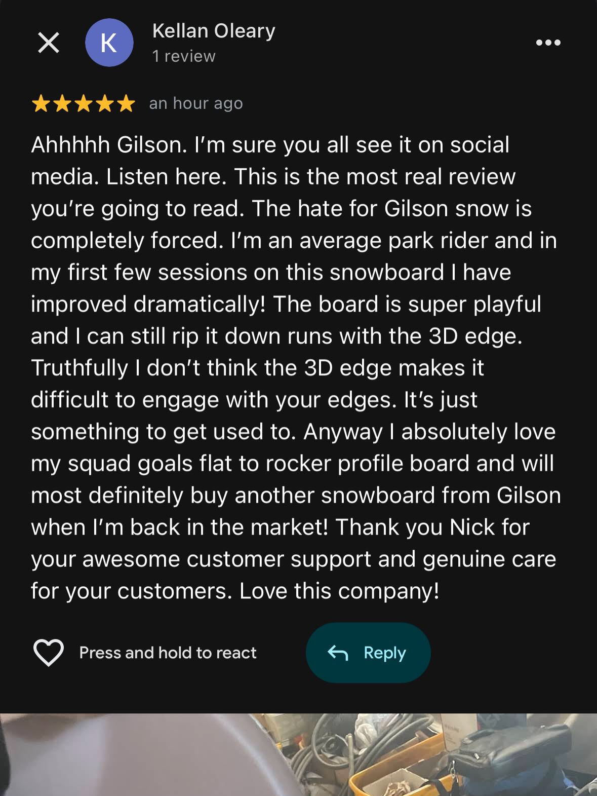 Gilson Facebook ad