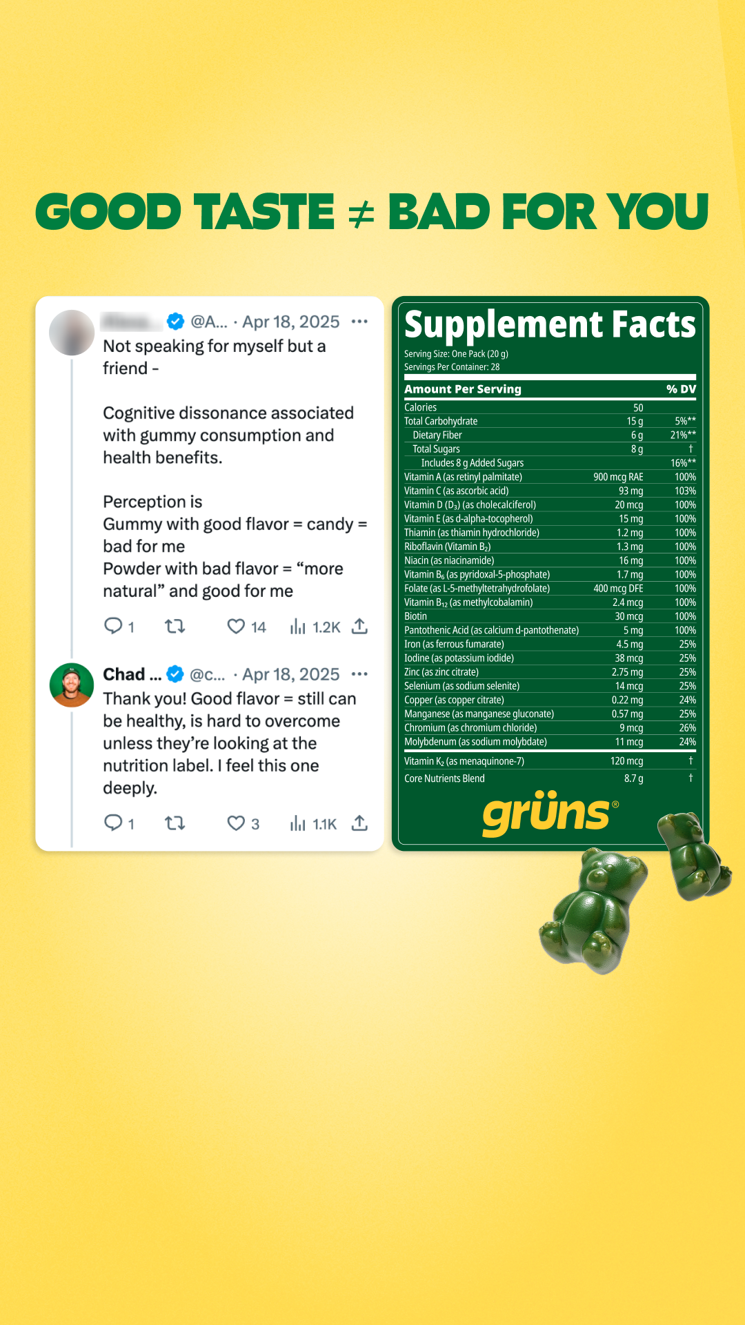 Grüns Facebook ad