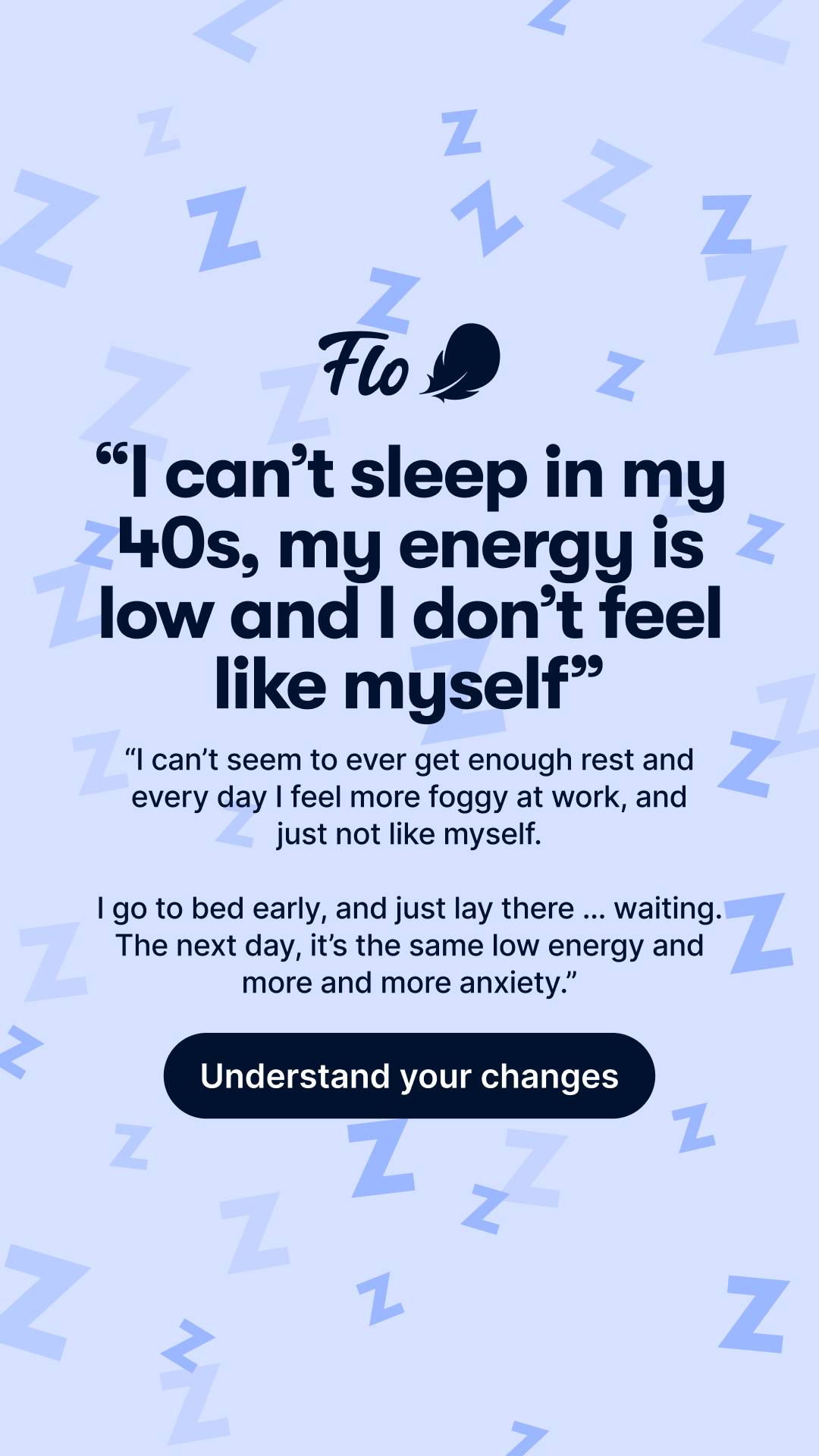 Flo Health App Facebook ad: Try Flo and never look back