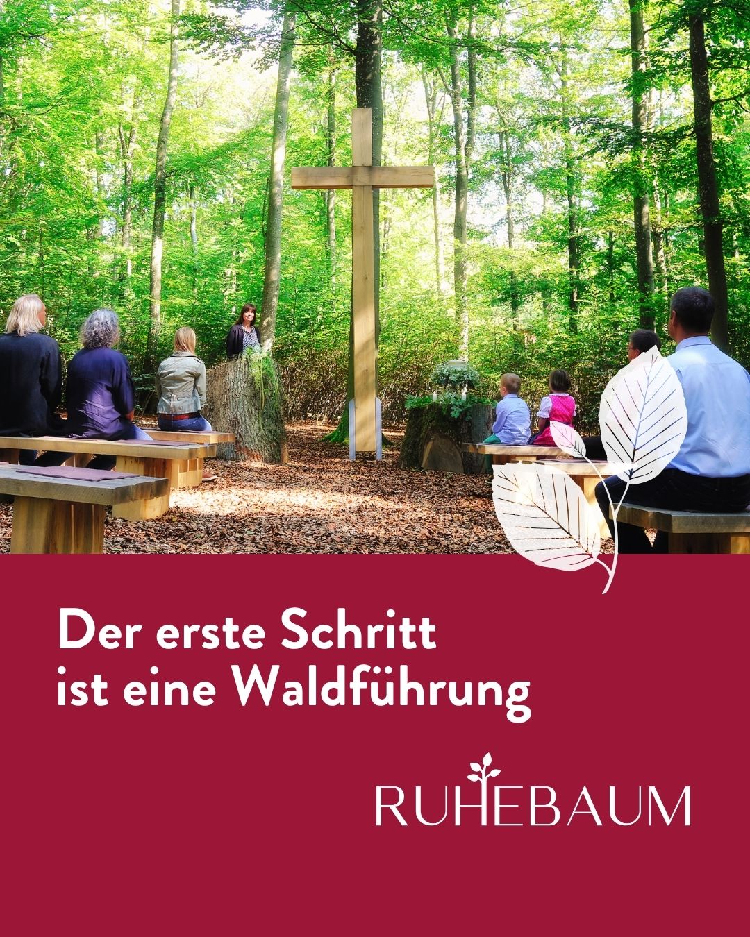 Ruhebaum - Frieden finden im Wald Facebook ad: Zur kostenlosen Waldführung anmelden