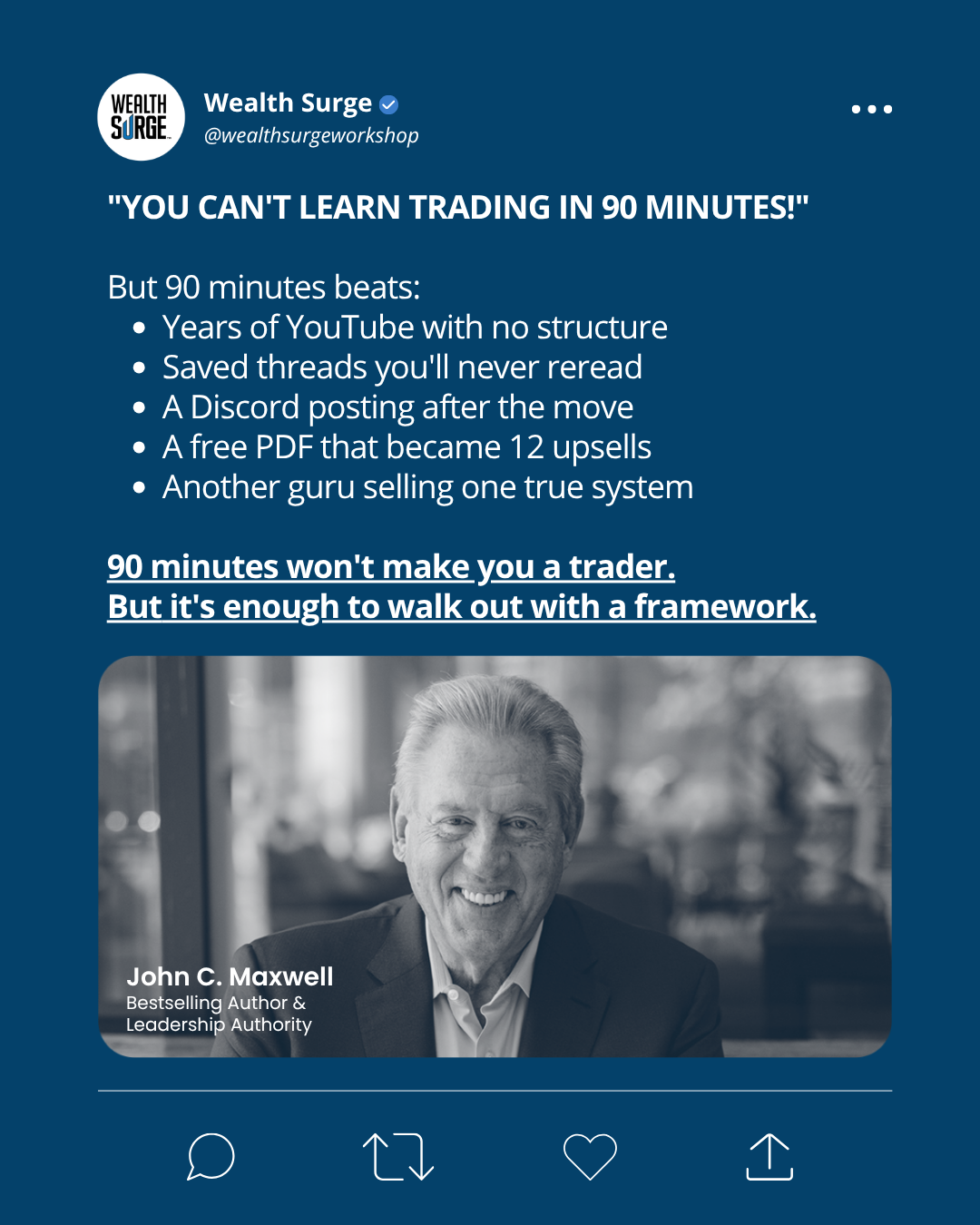 Wealth Surge Workshop Facebook ad