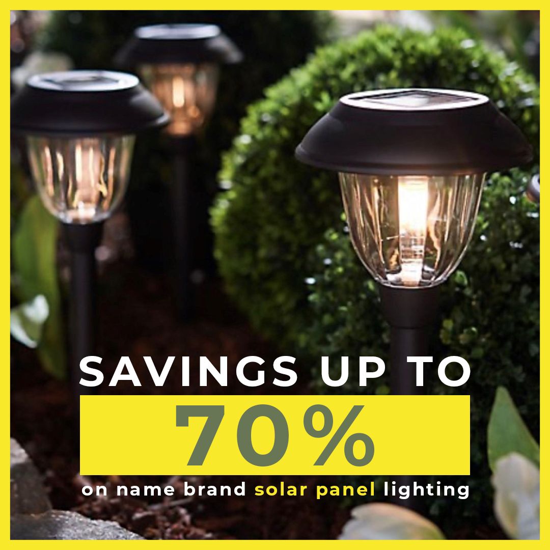 Outdoor Solar Outlet Facebook ad: Give solar power the spotlight with yard accents…