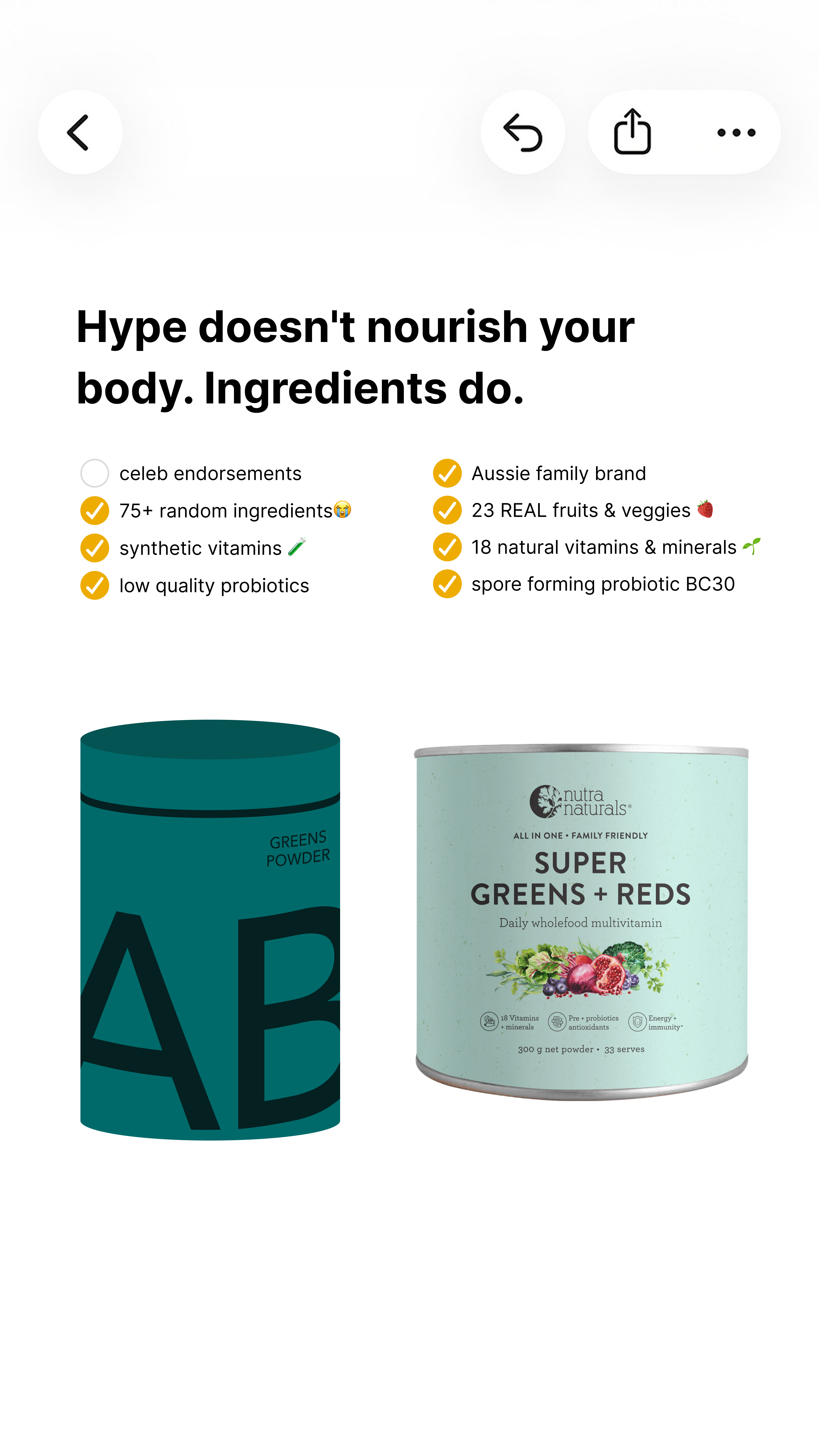 Nutra Naturals Facebook ad