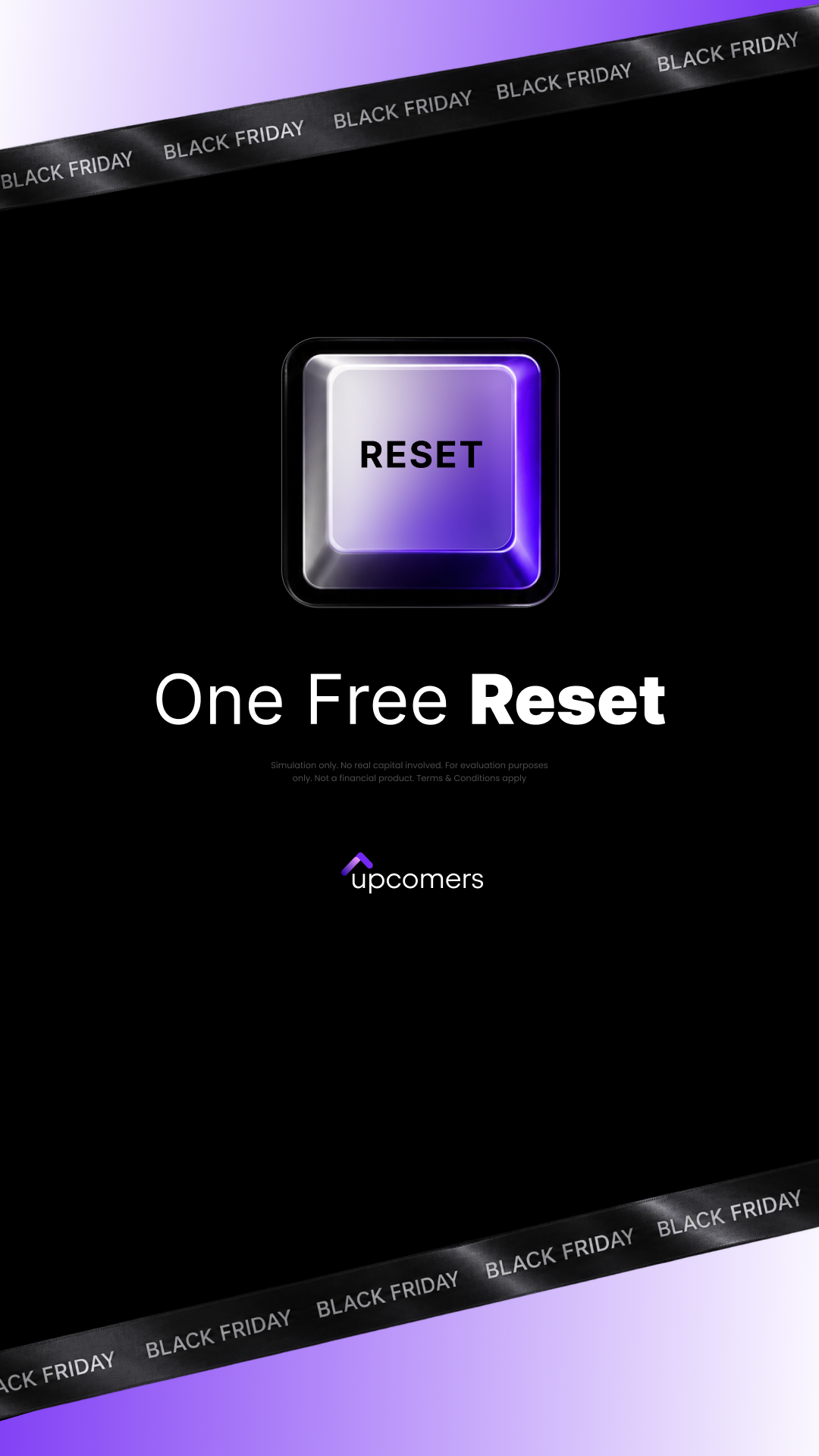 Upcomers.com Facebook ad: 90% OFF + 1 Free Reset