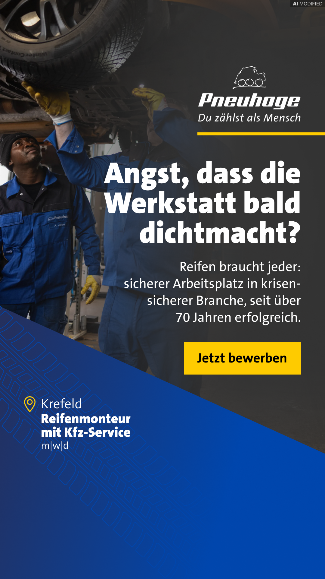 Pneuhage Karriere Facebook ad from Aug 17, 2026