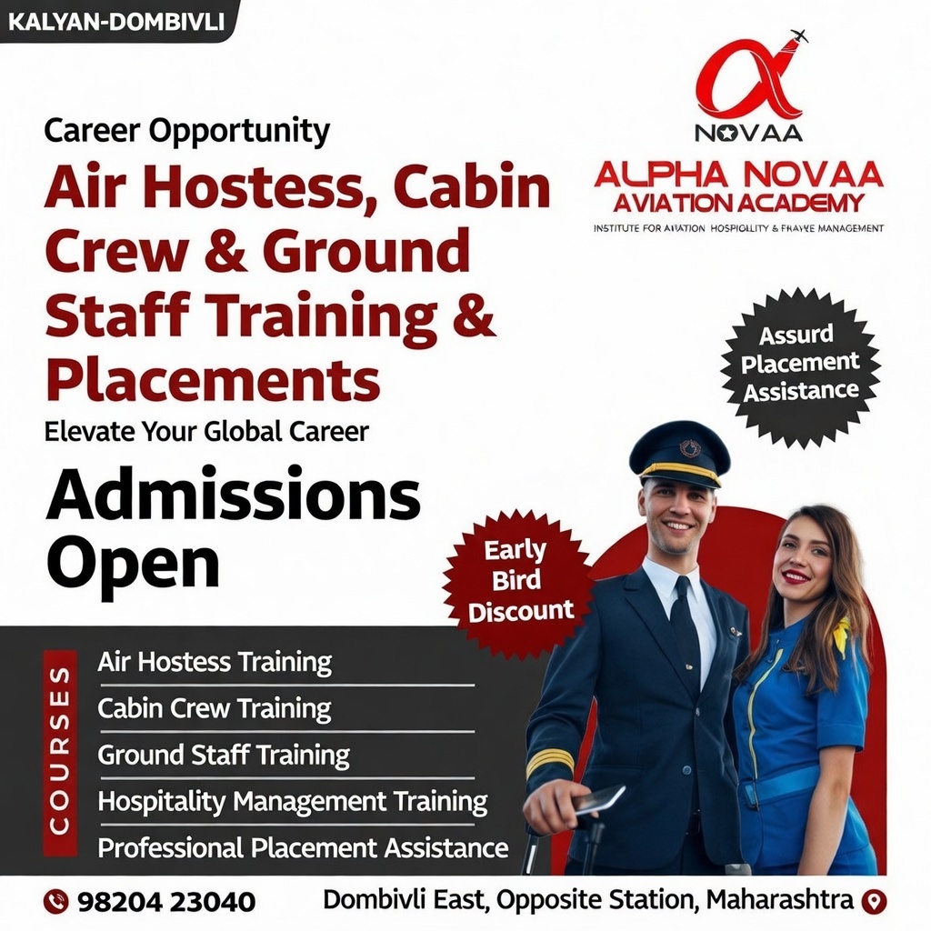 Alpha Novaa Aviation Academy Facebook ad: Aviation Academy providing Diploma courses in…