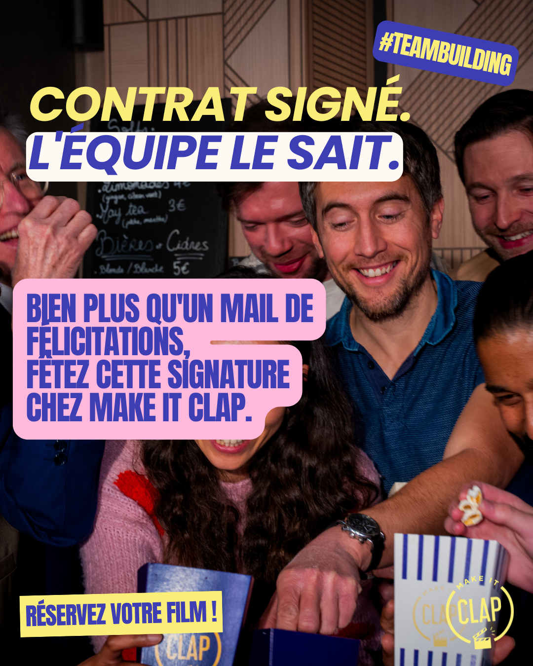 Make It Clap Facebook ad: Faites vivre une expérience unique à vos collaborateurs!