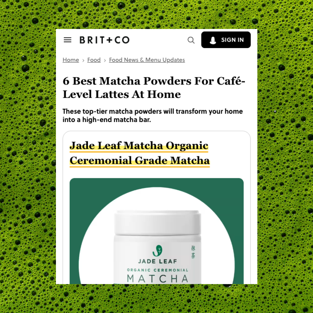 Jade Leaf Matcha Facebook ad