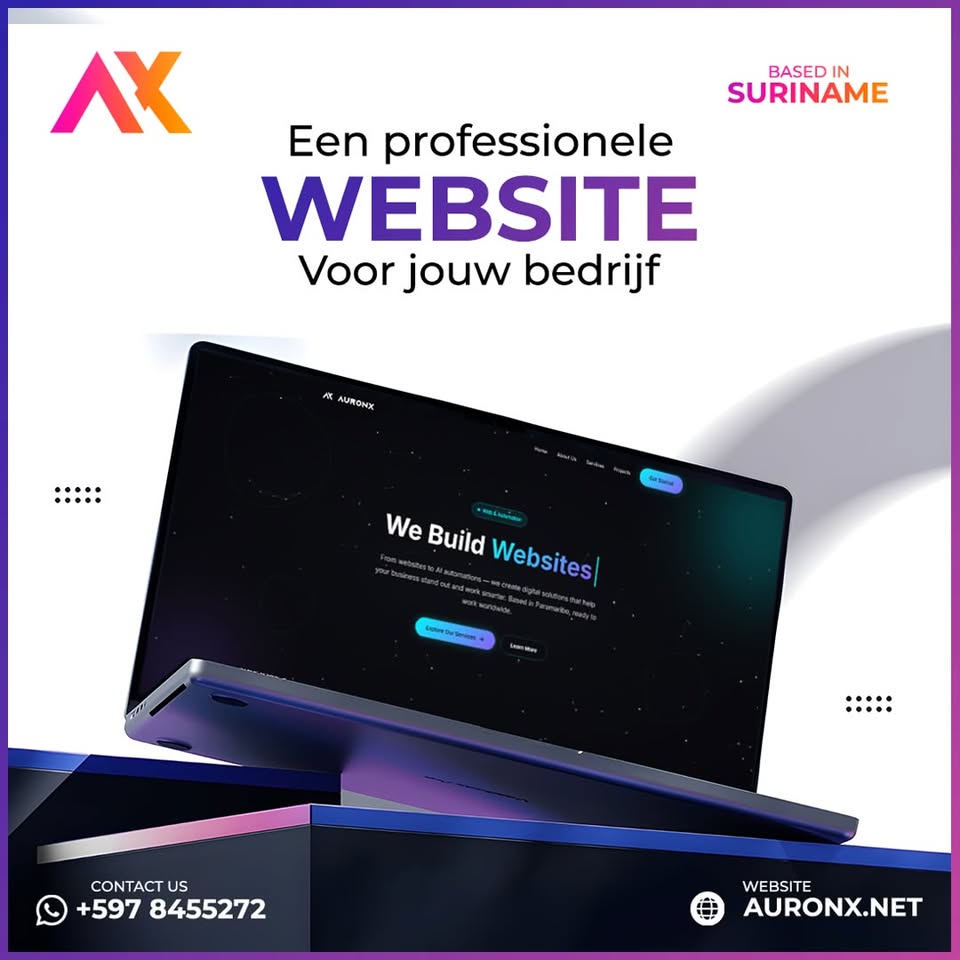 AuronX Facebook ad: We build modern websites and AI automations for…