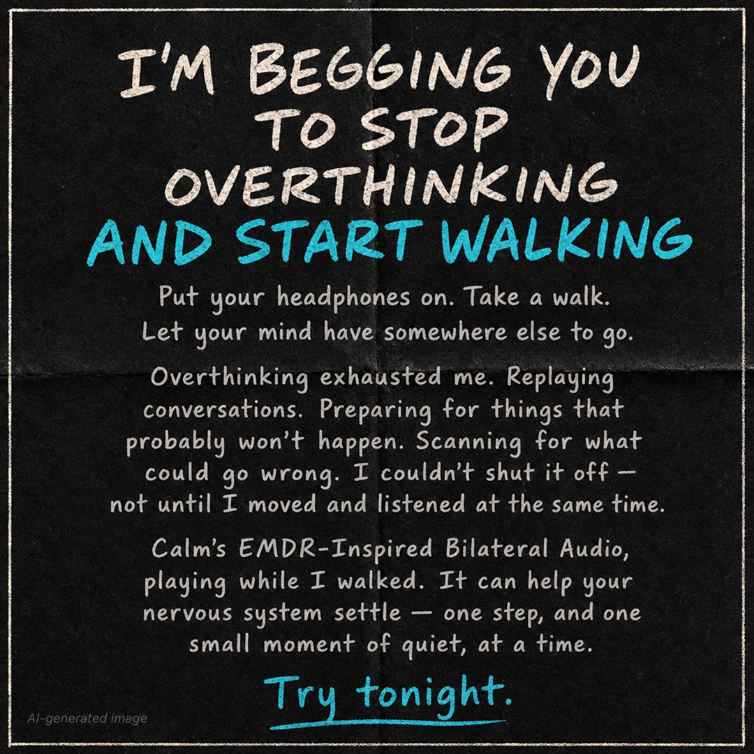 Calm Facebook ad: Take the quick test and find the EMDR-inspired sounds that…