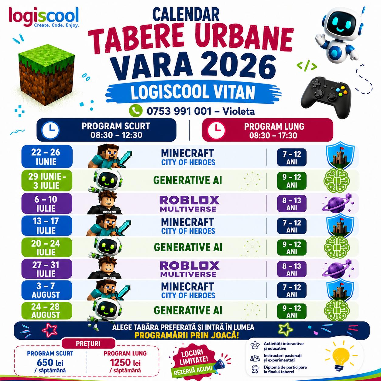 Logiscool Vitan Facebook ad: Tabere Copii | Vacanță