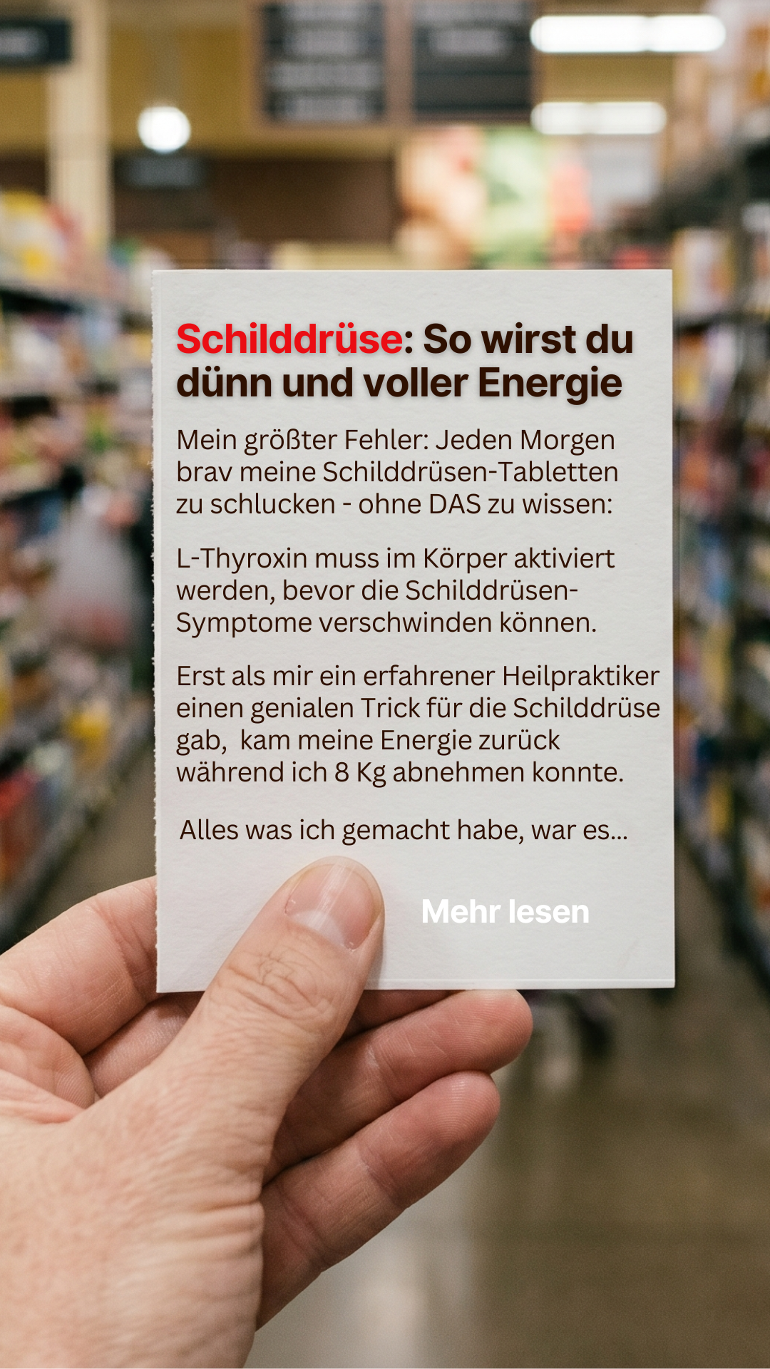 Mission Schilddrüse Facebook ad