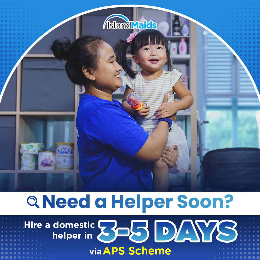 Island Maids - Maid Agency Singapore Facebook ad: Helper For Infant/Child Care, Elderly Care, General…