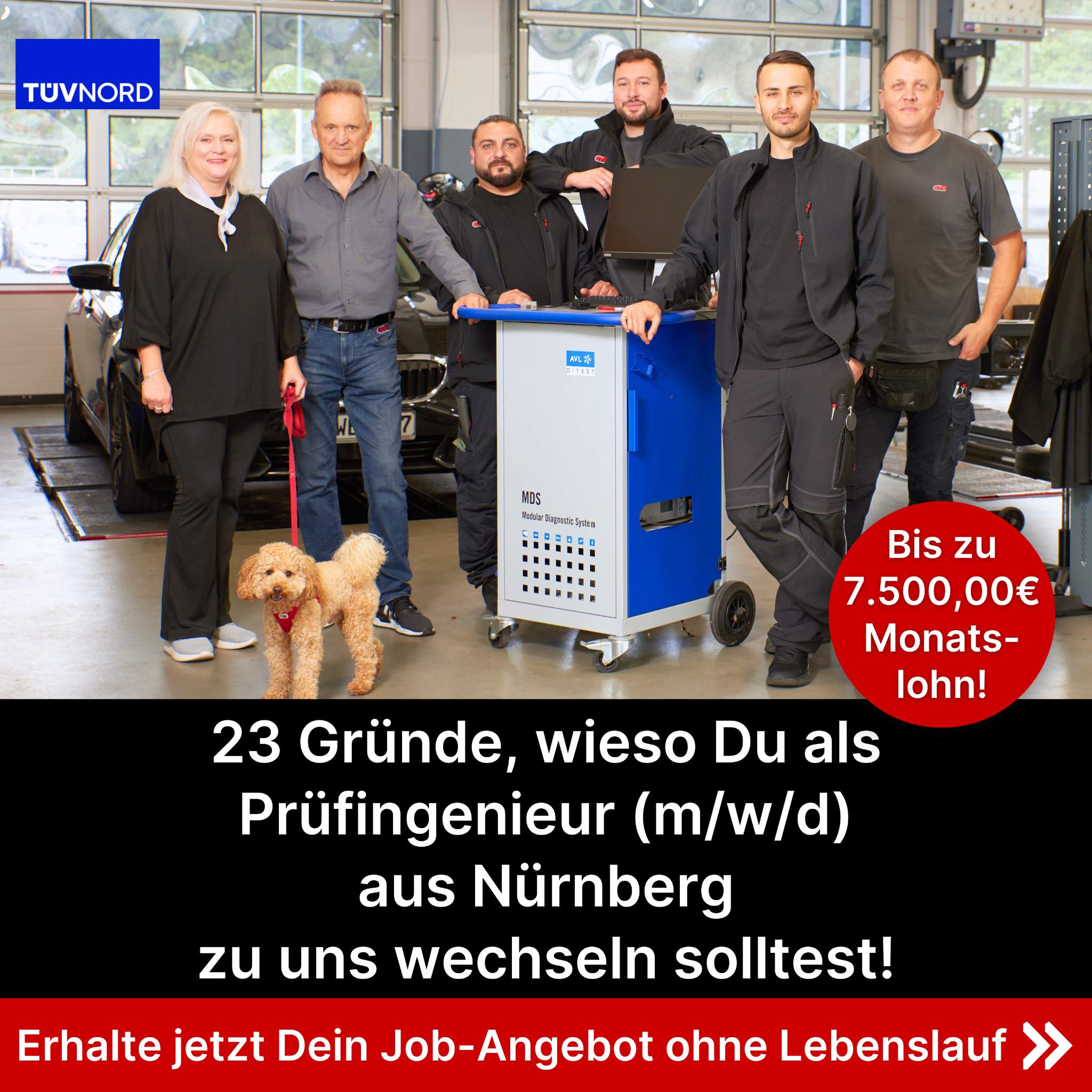 Candidate Flow KFZ-Karriere Facebook ad: Du möchtest ein unwiderstehliches Job-Angebot?