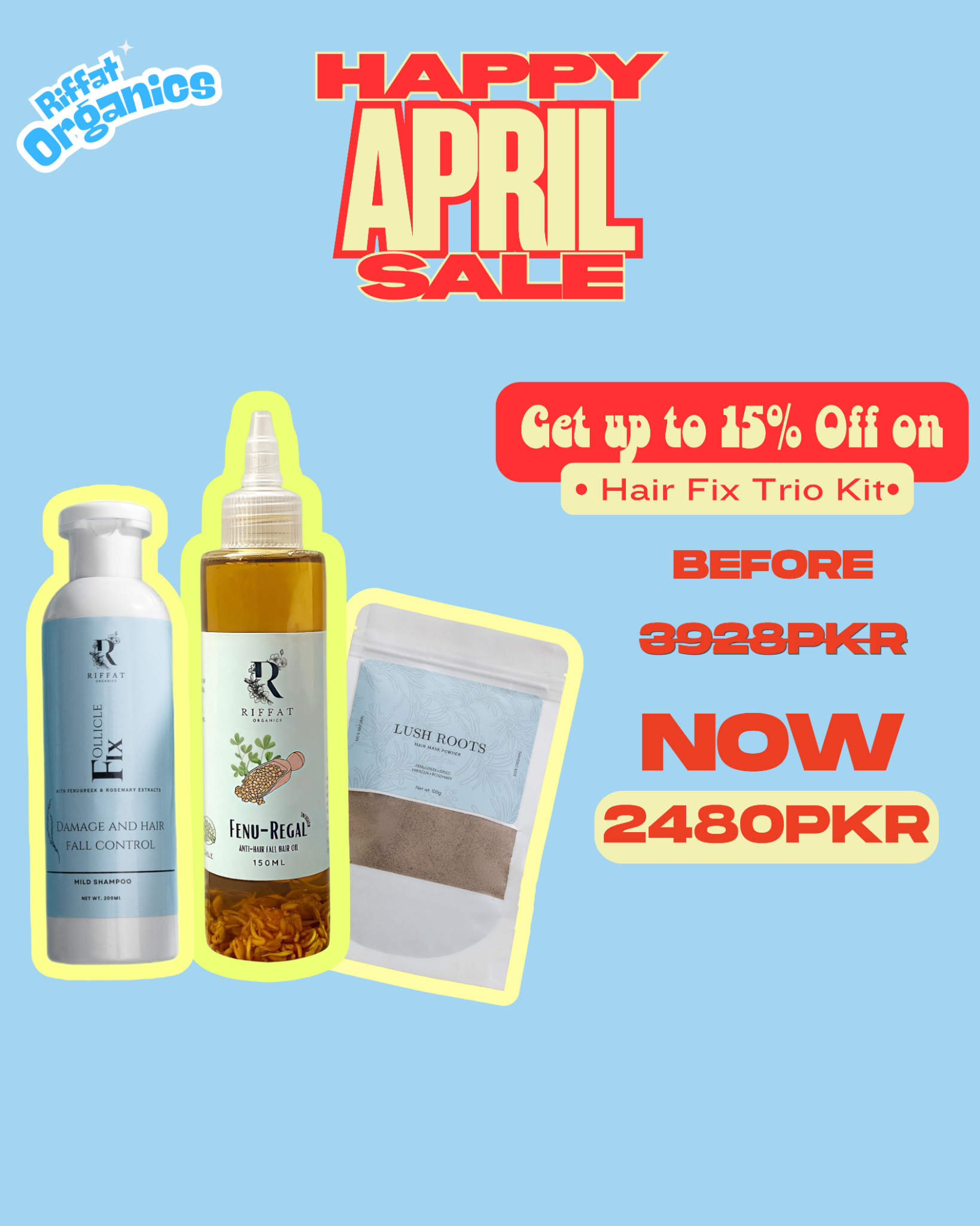 Riffat Organics  Facebook ad