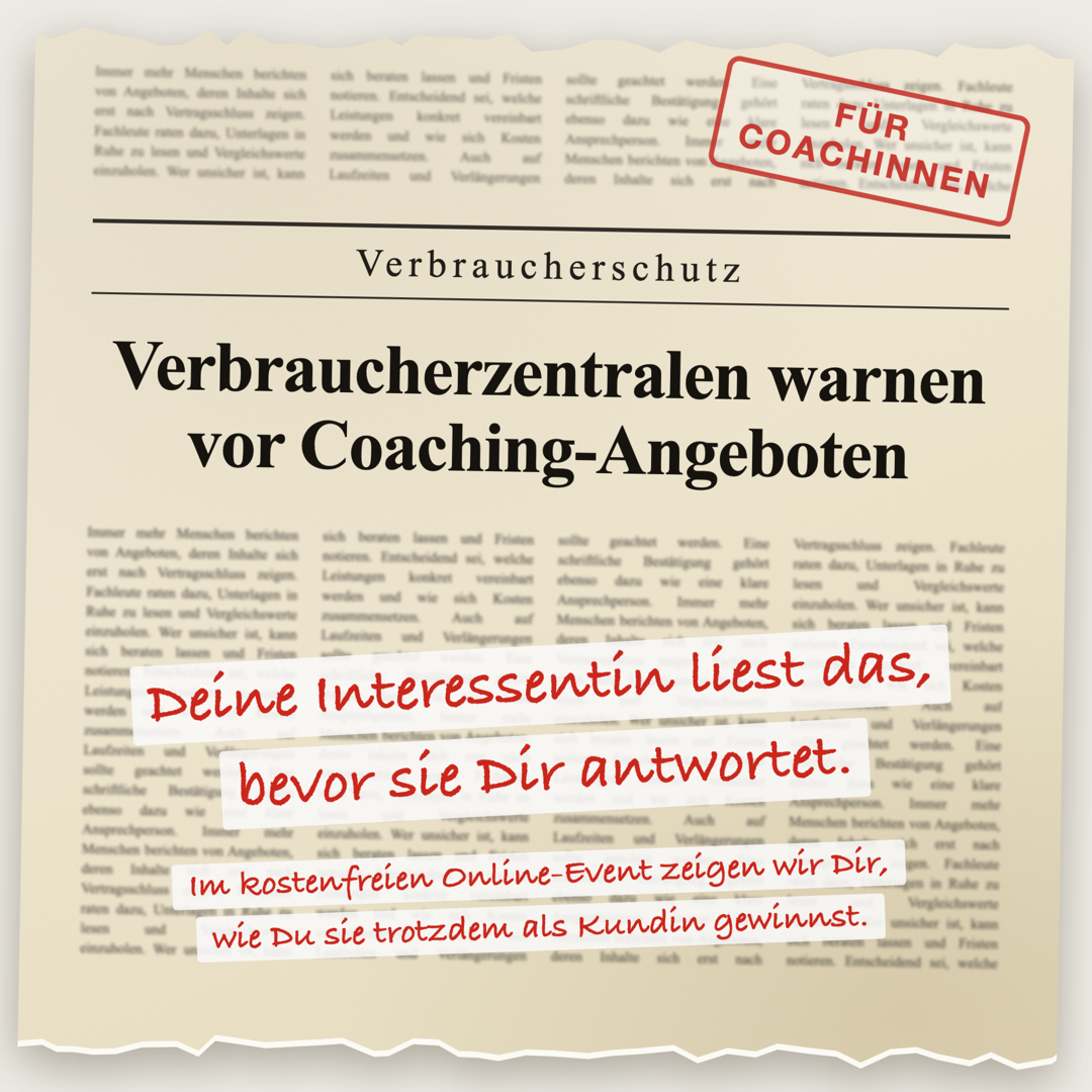 Susanne & Nicole Facebook ad: 10 Tage LIVE Coachingmarkt erobern. Starte hier…