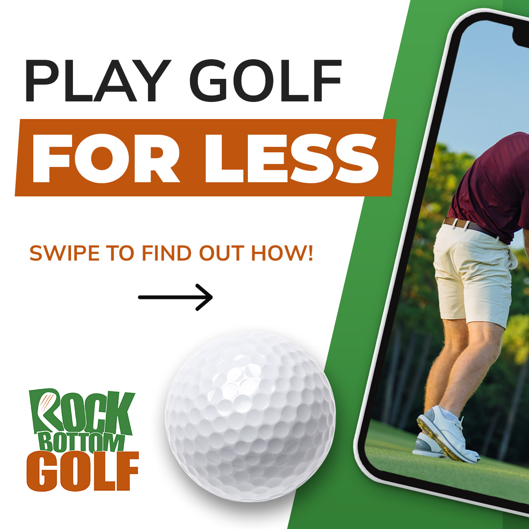 Rock Bottom Golf Facebook ad: Golf's hottest gear lives here!