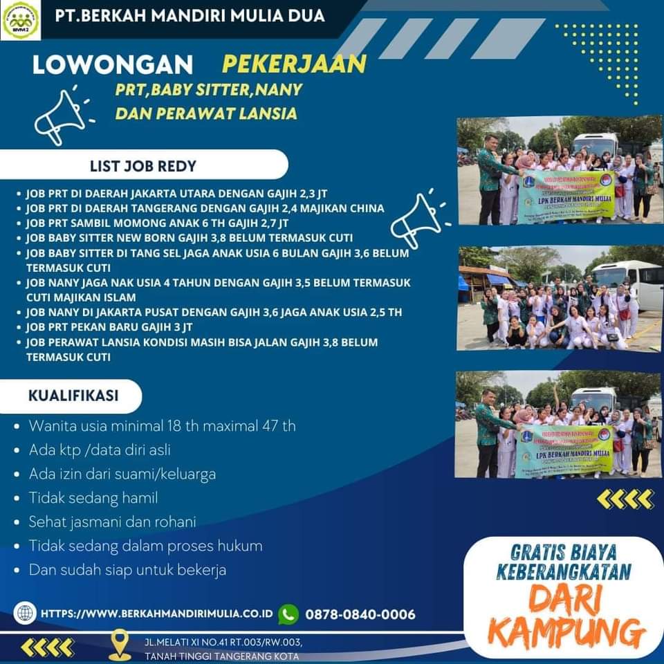 Pt Berkah Mandiri Mulia Penyalur Art Dan Baby Sitter Facebook ad: Yayasan Baby Sitter tangerang - Penyalur ART & Jasa Pembantu