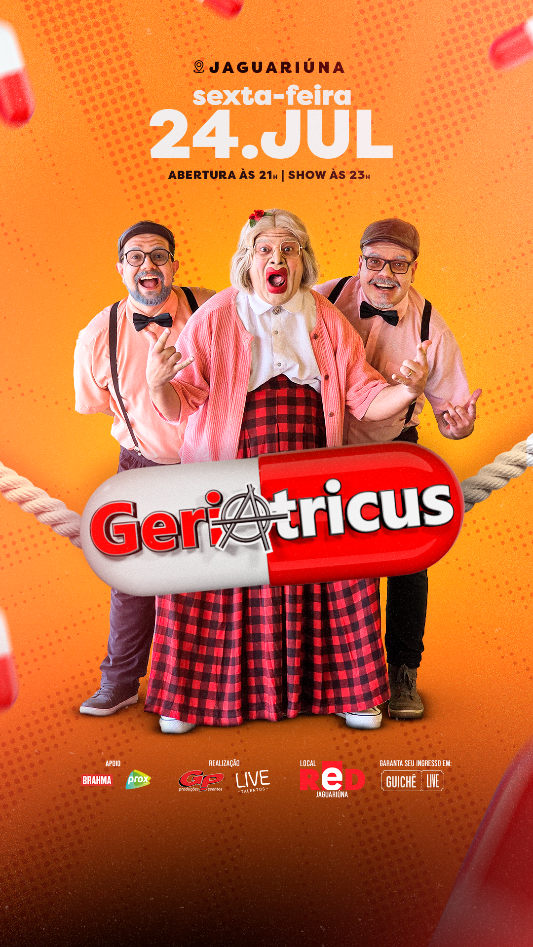 GP Produções & eventos. Facebook ad from May 7, 2026