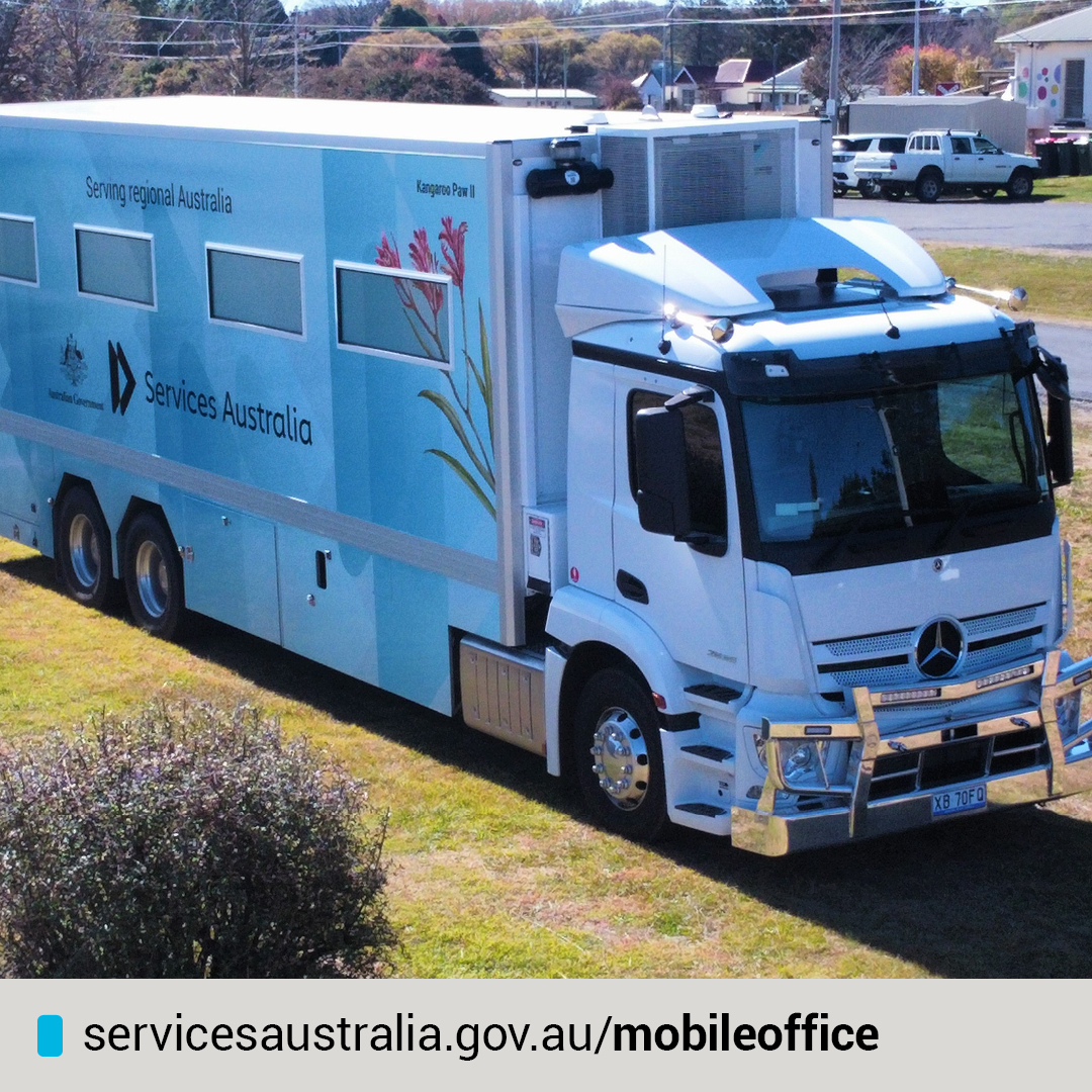 Services Australia Facebook ad: Mobile service centres, Services Australia