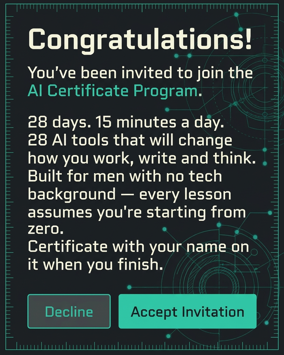 AI Simplified Facebook ad