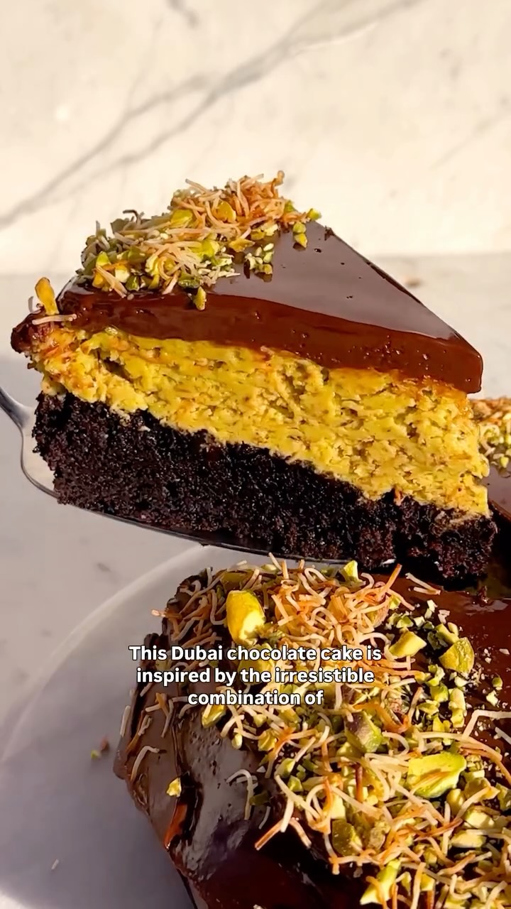 NYT Cooking Facebook ad: Make this Dubai Chocolate Cake before 2025 is…