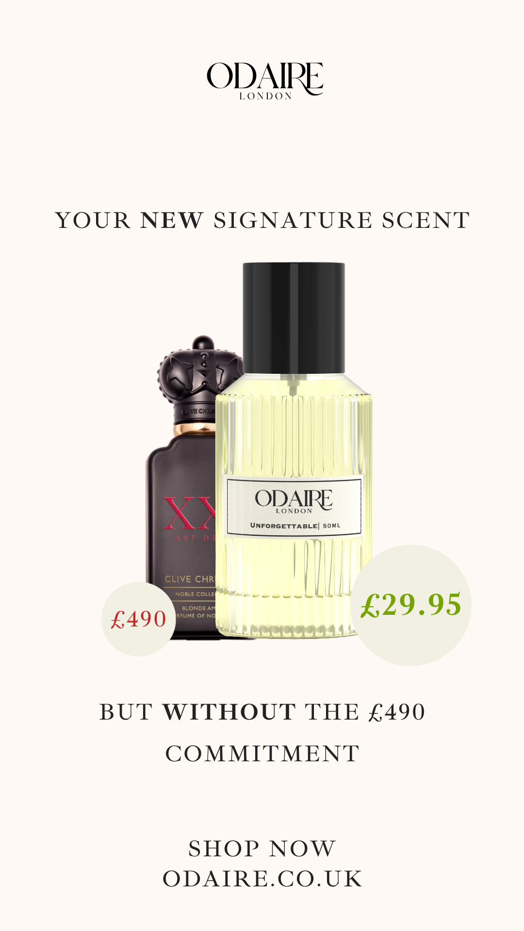 Odaire Fragrances Facebook ad: BUY 2, GET 1 FREE
