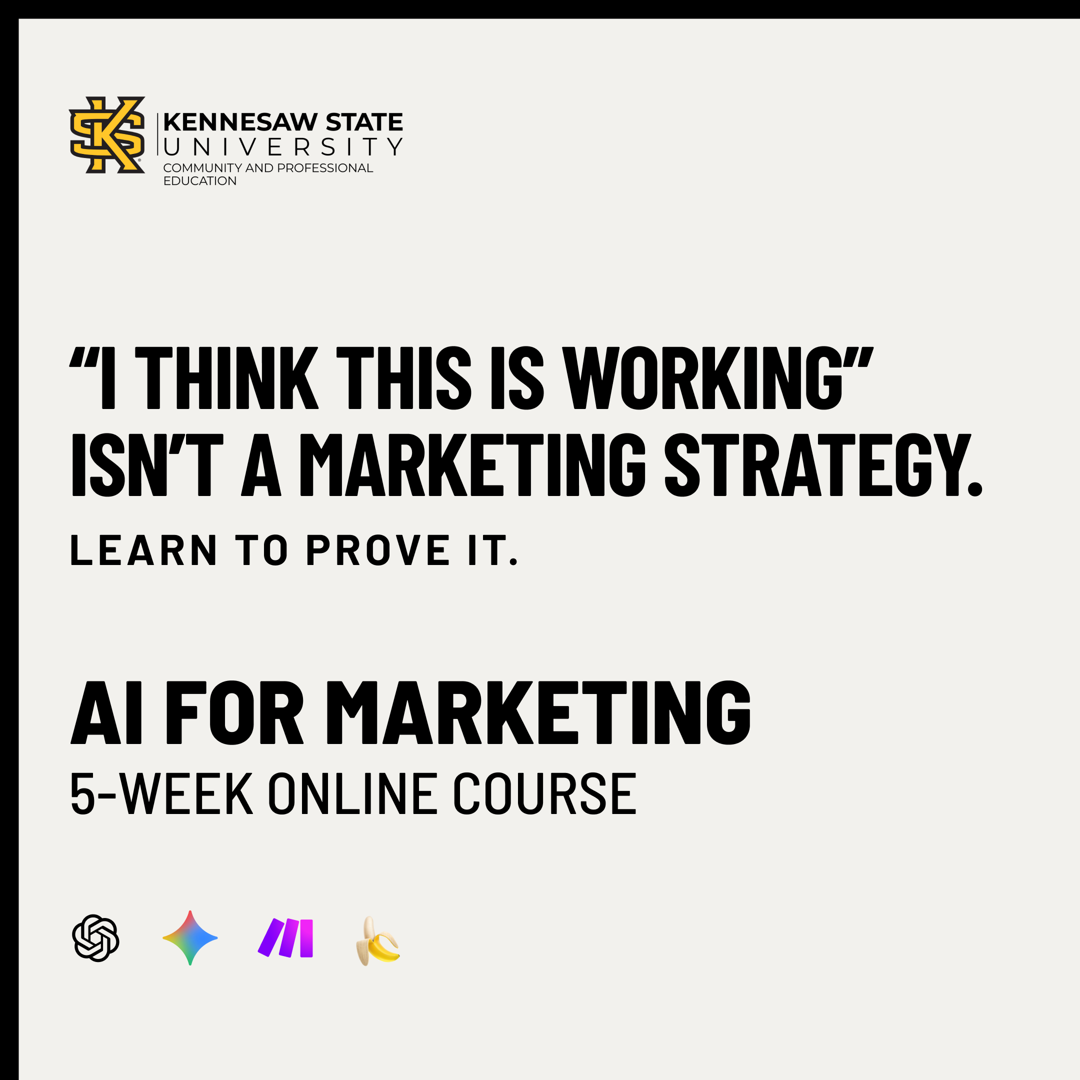 KSU Community and Professional Education Facebook ad