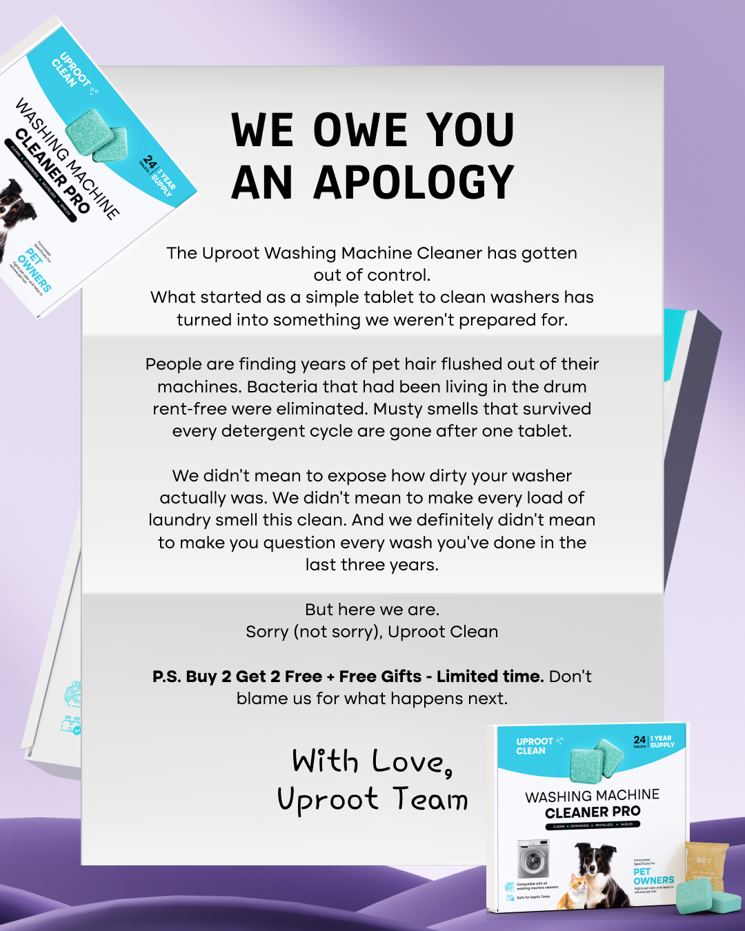 Uproot Clean Facebook ad