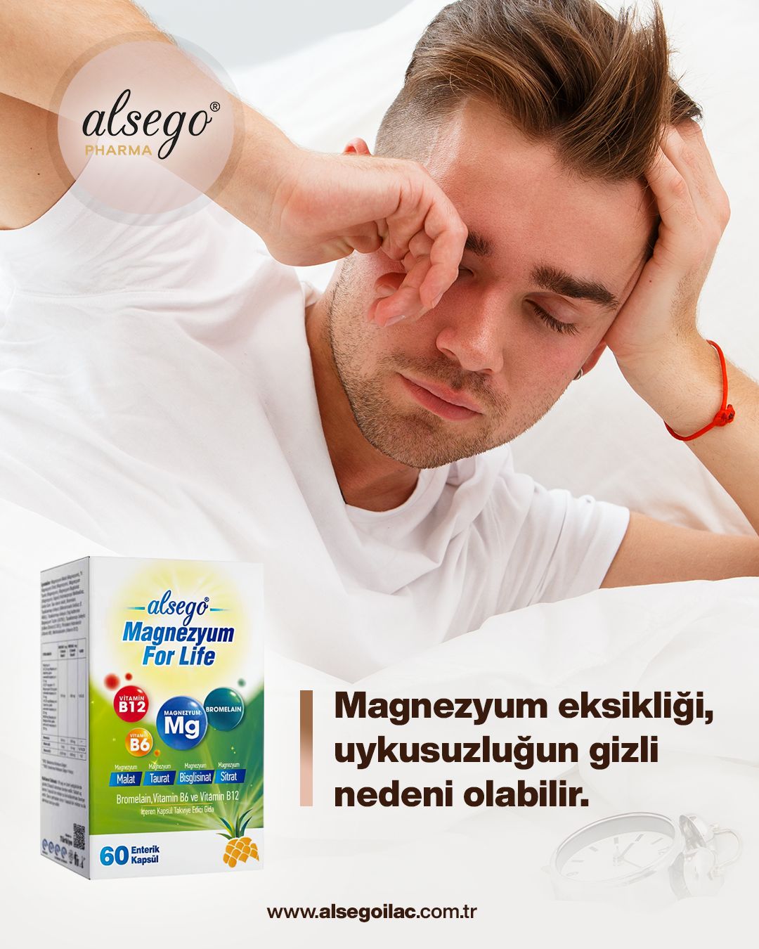 Alsego Pharma Facebook ad: Magnezyum For Life 60 Kapsül