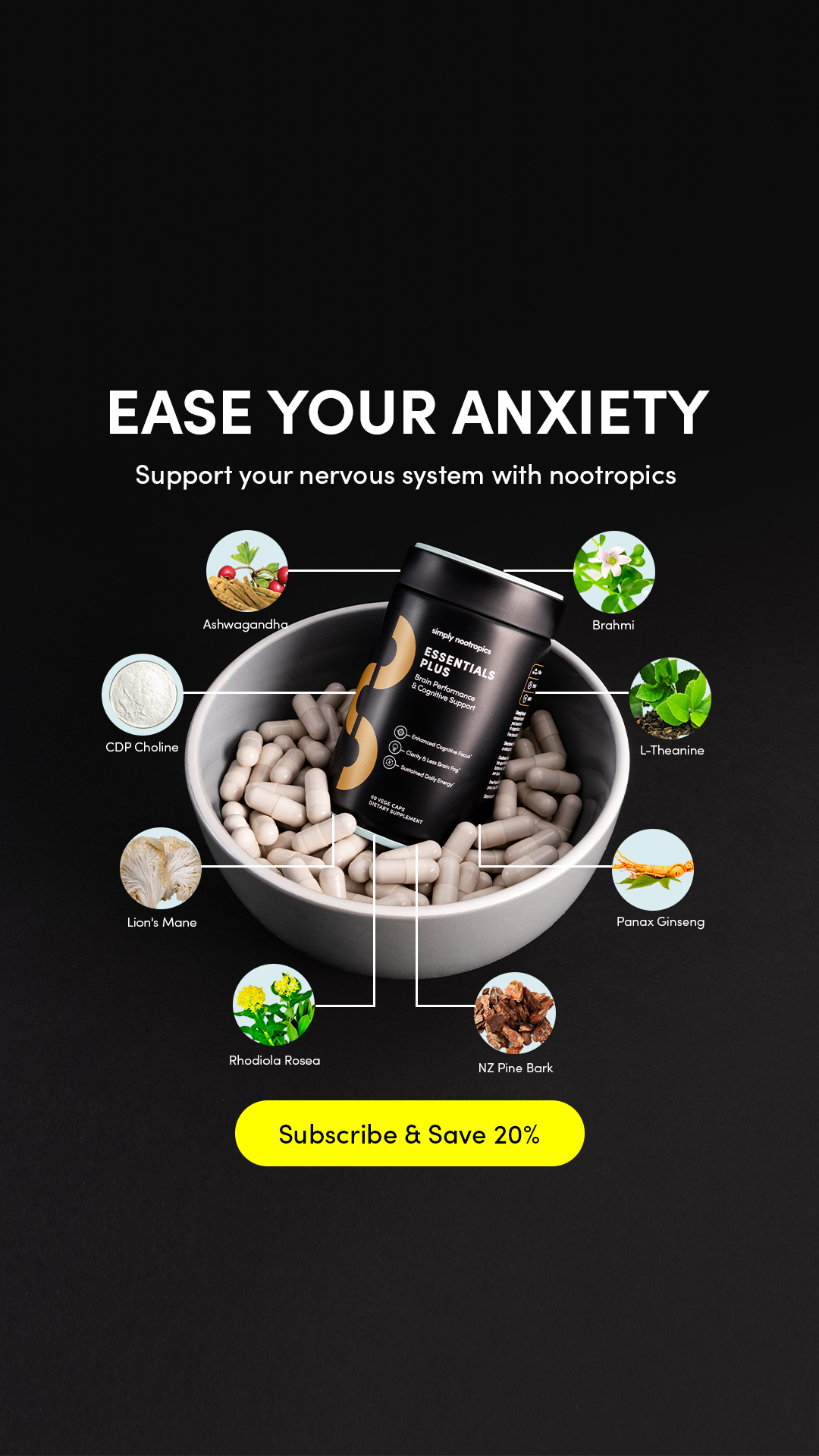 Simply Nootropics Facebook ad
