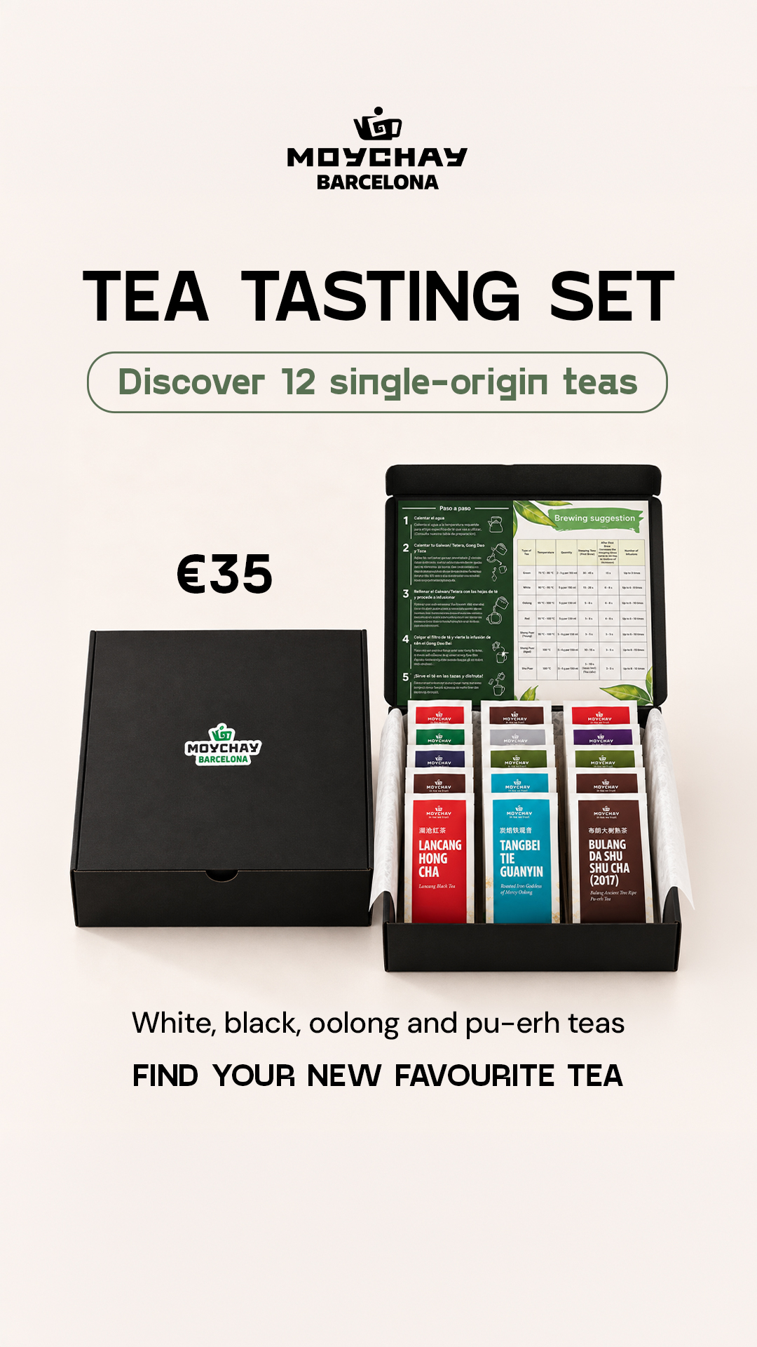 Moychay Barcelona Club de Té Facebook ad: Green Tea Exploration Set