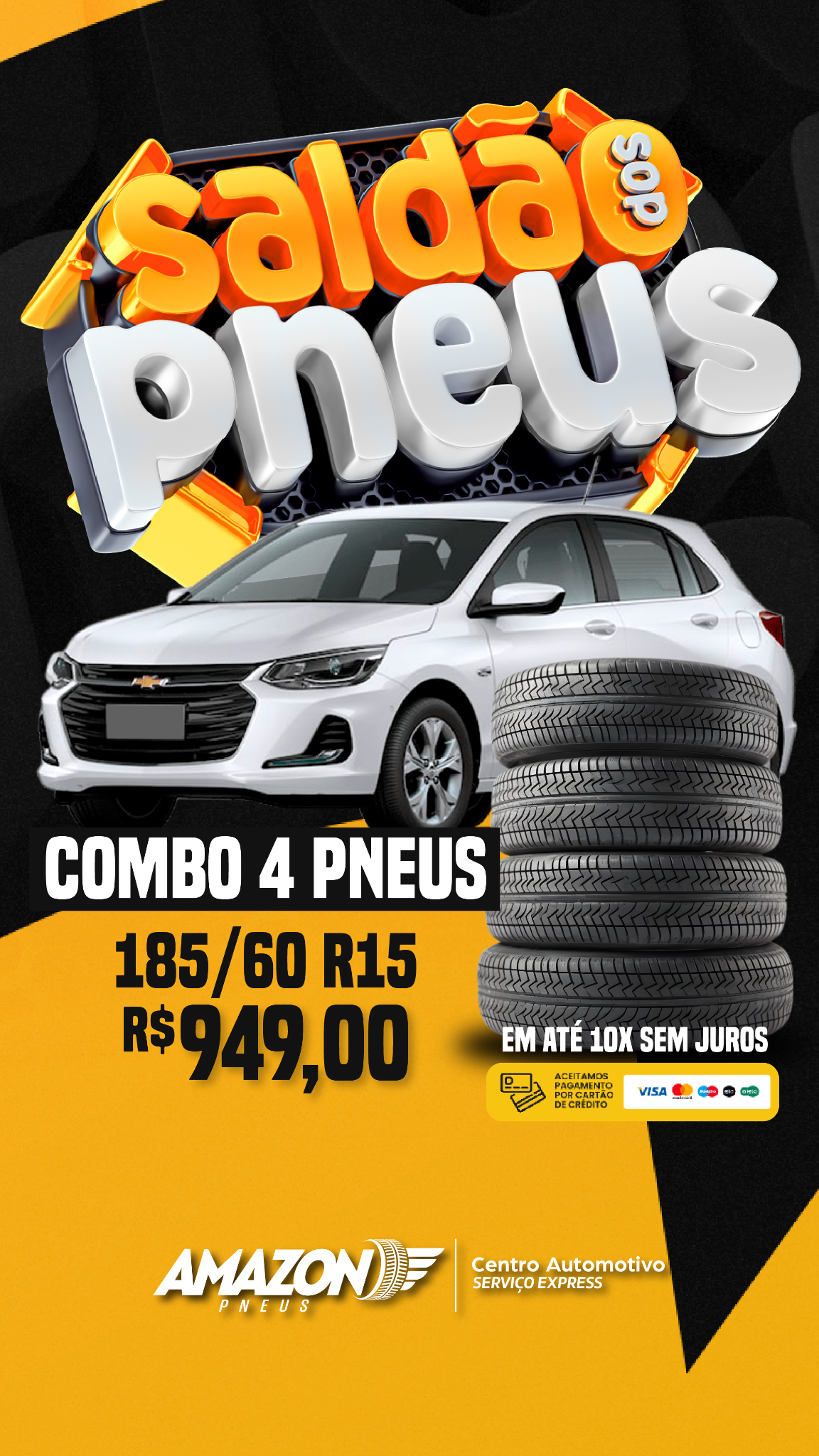 Amazon Pneus Manaus Facebook ad from Jan 17, 2026