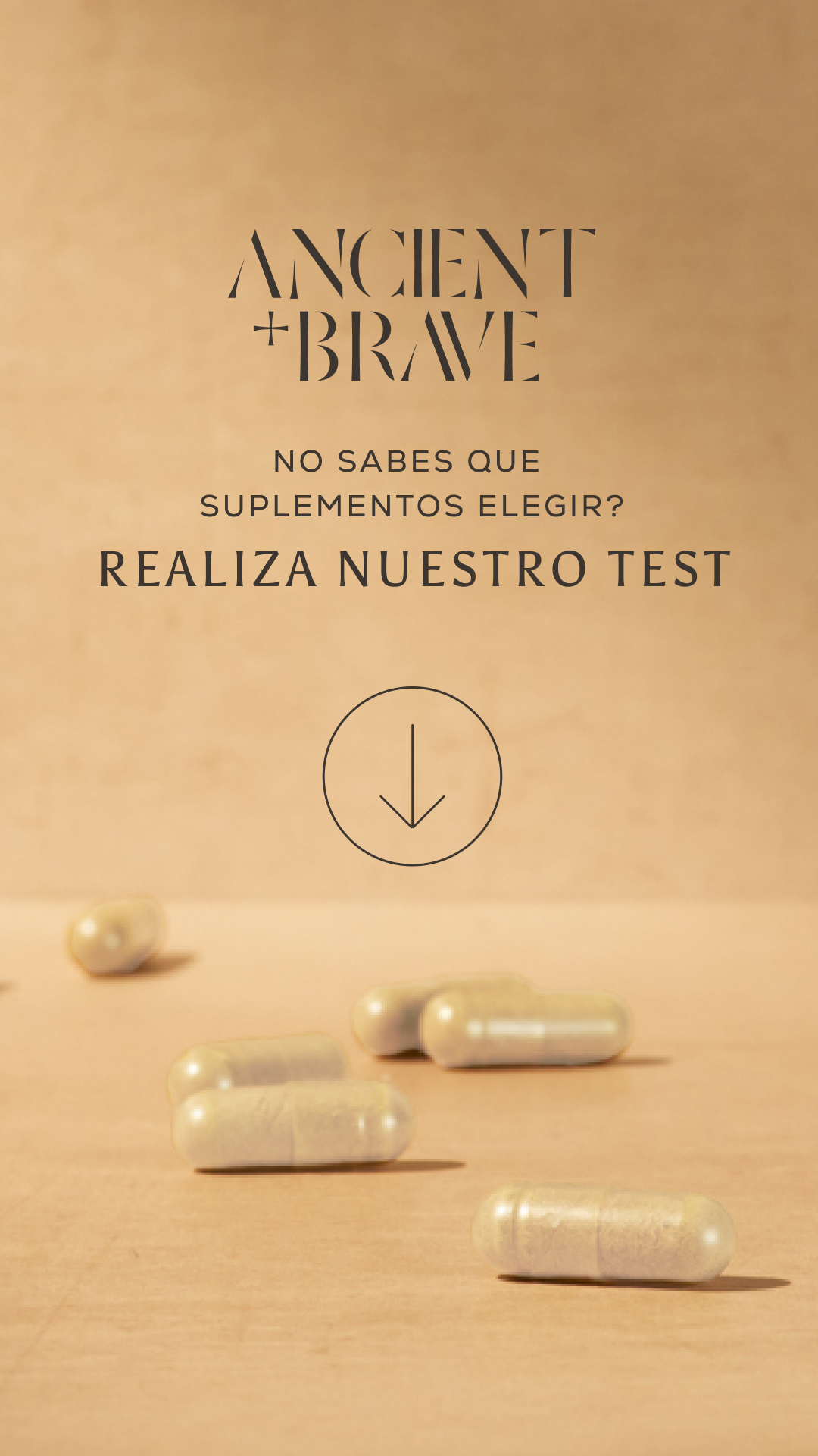 Ancient + Brave Facebook ad: Haz nuestro quiz