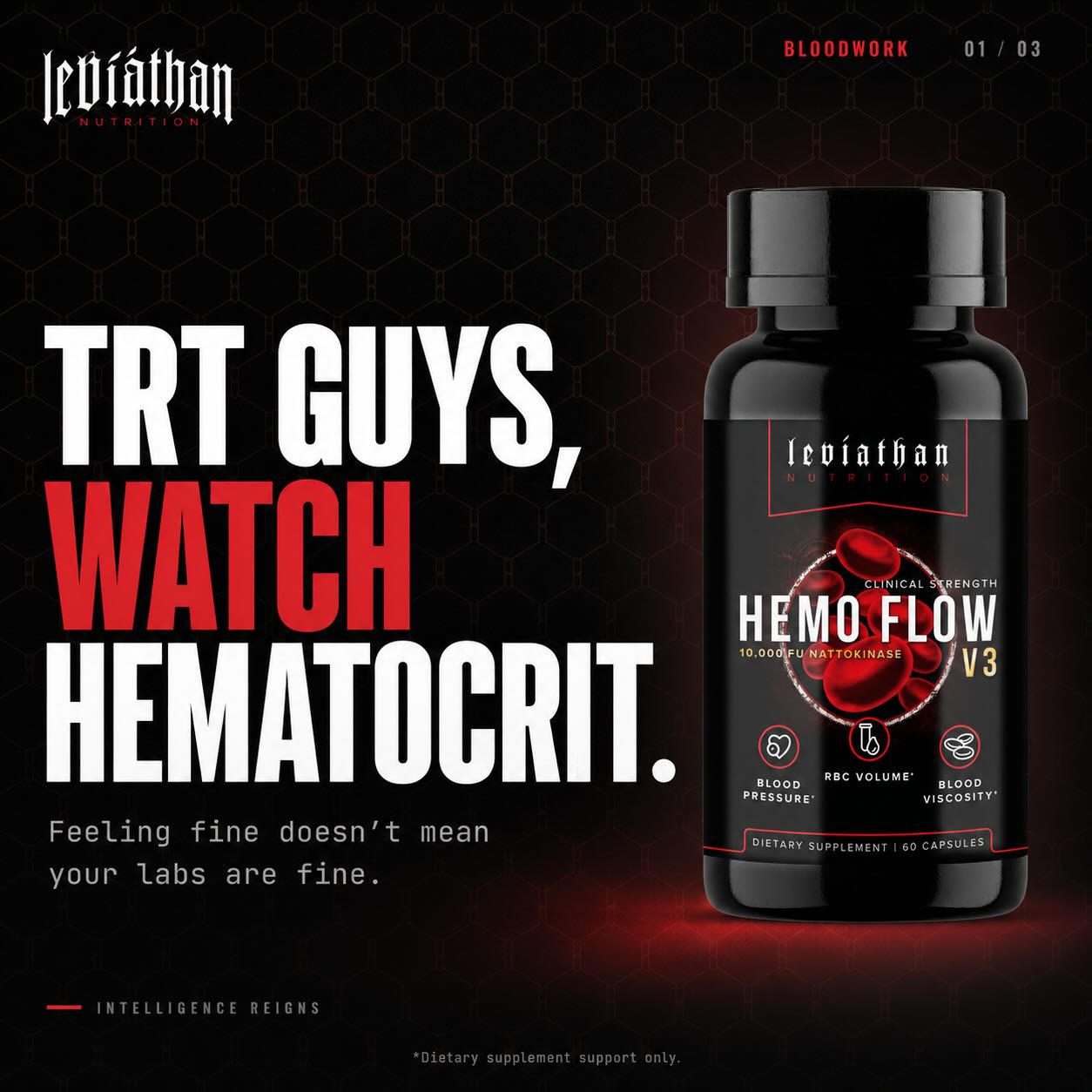 Leviathan Nutrition Facebook ad: Thick Blood Impacts Everything