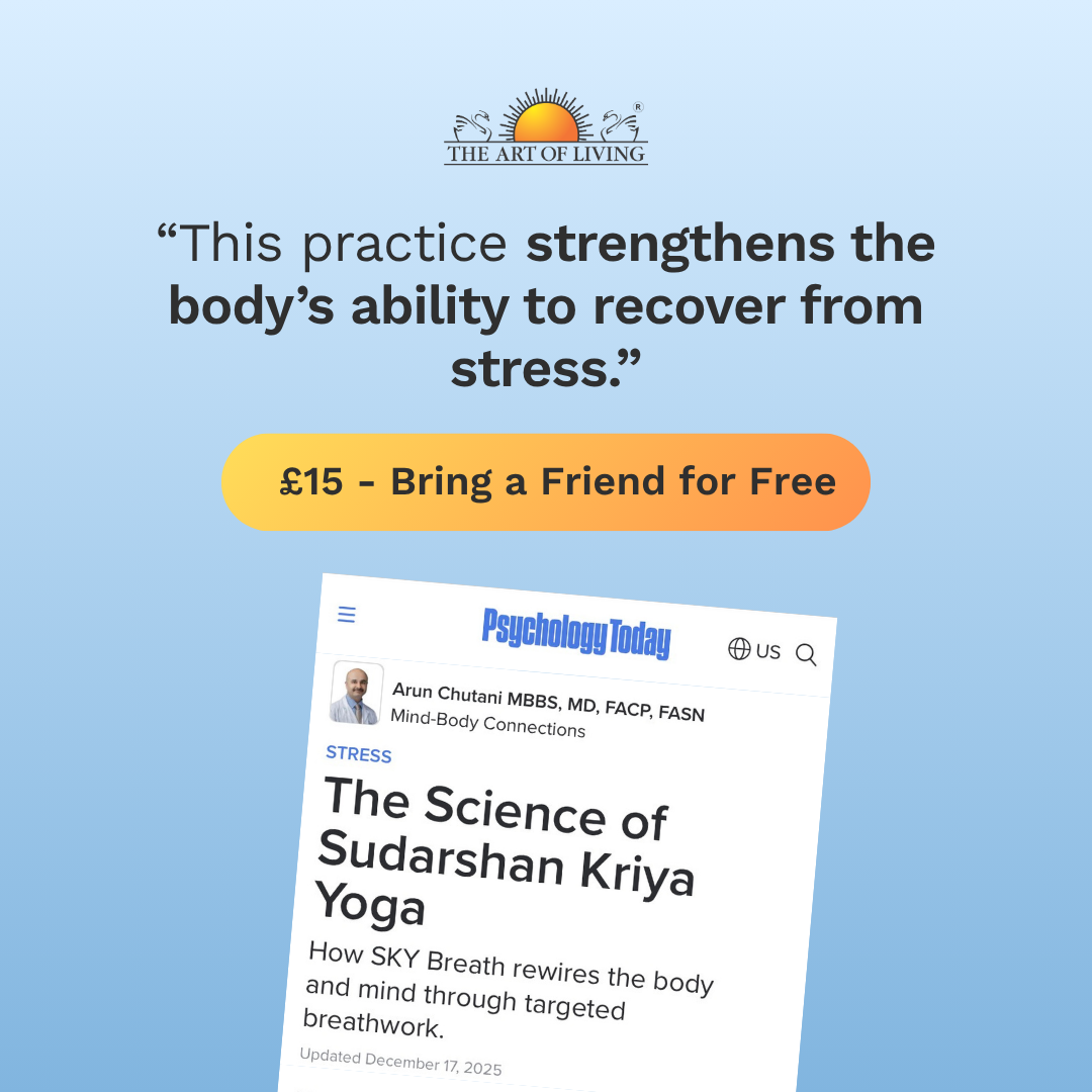 The Art of Living Facebook ad