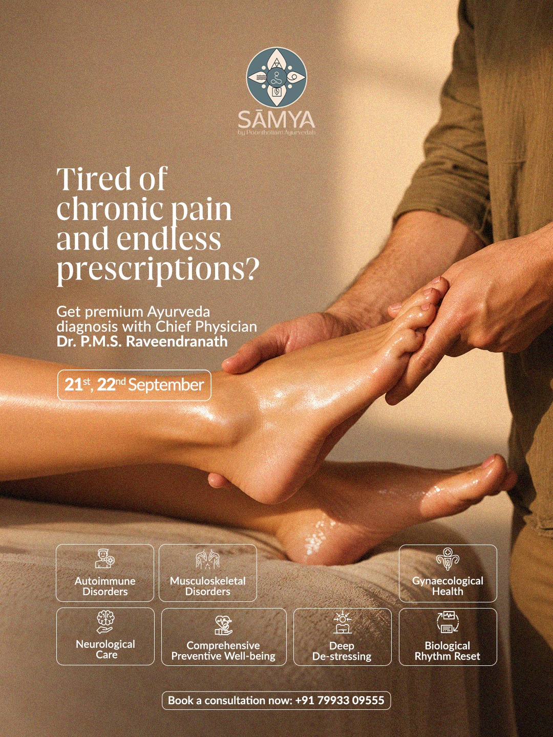 Samya by Poonthottam Ayurvedah Facebook ad: Start Your Healing Journey Today