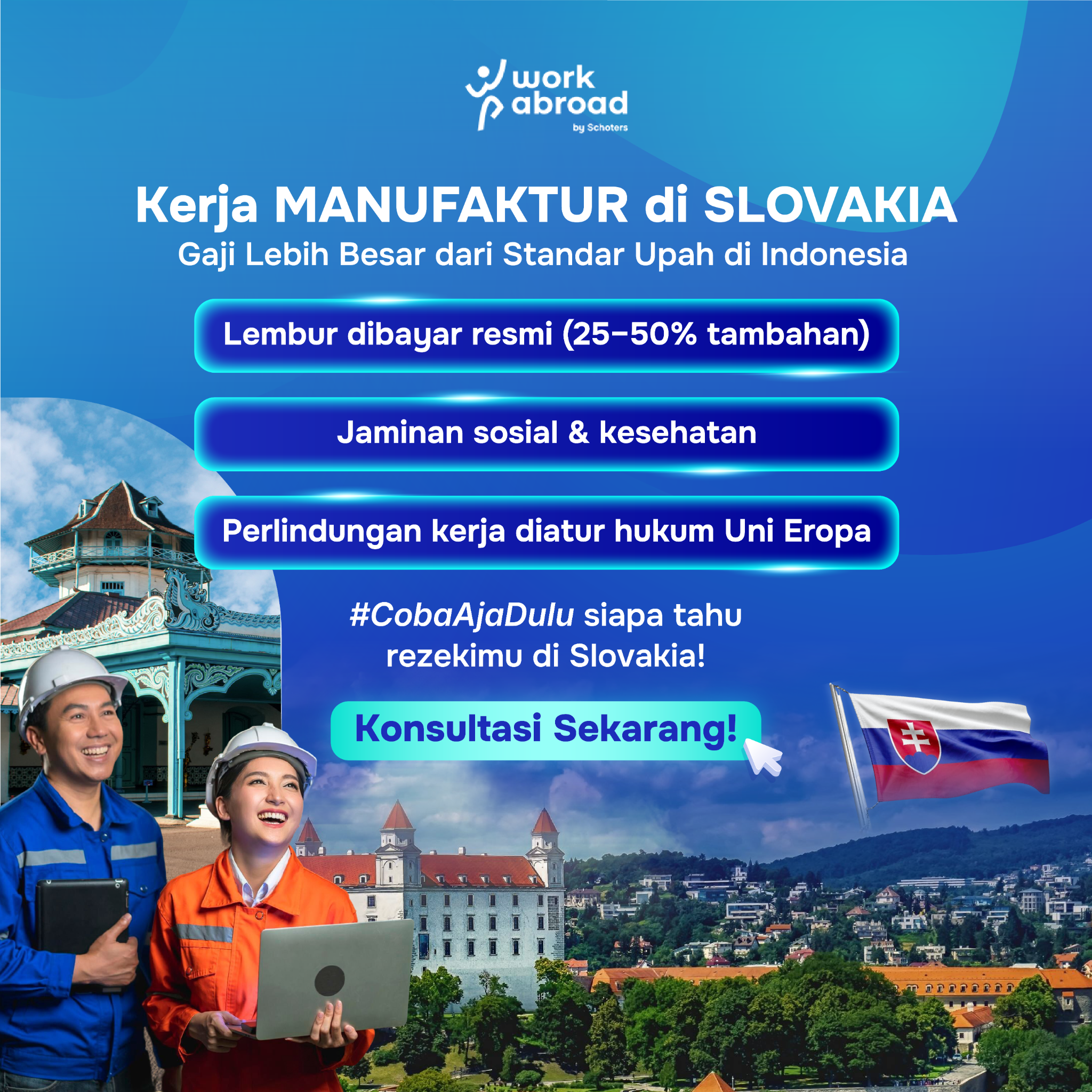 Work Abroad Academy Facebook ad