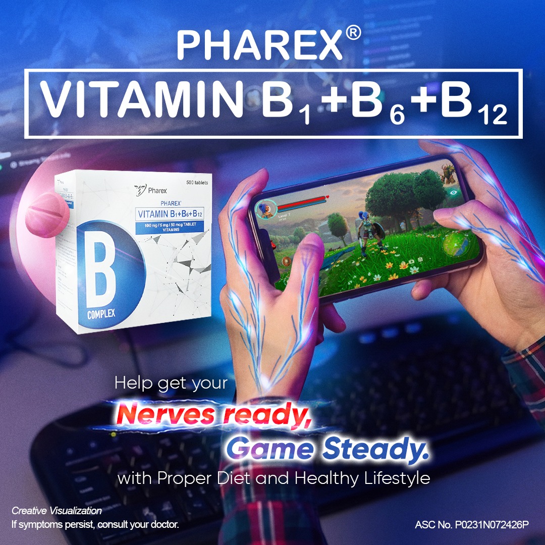 Pharex B-Complex Facebook ad: Kapag seryoso ang game, dapat seryoso din ang…