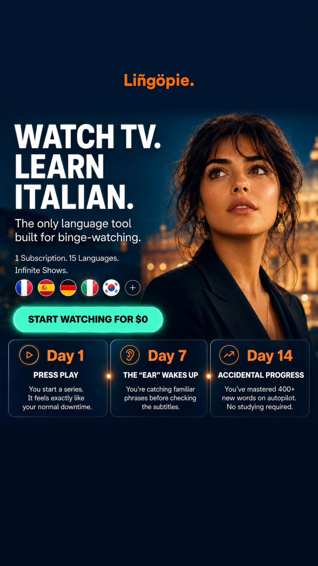 Lingopie Facebook ad from Jun 22, 2026